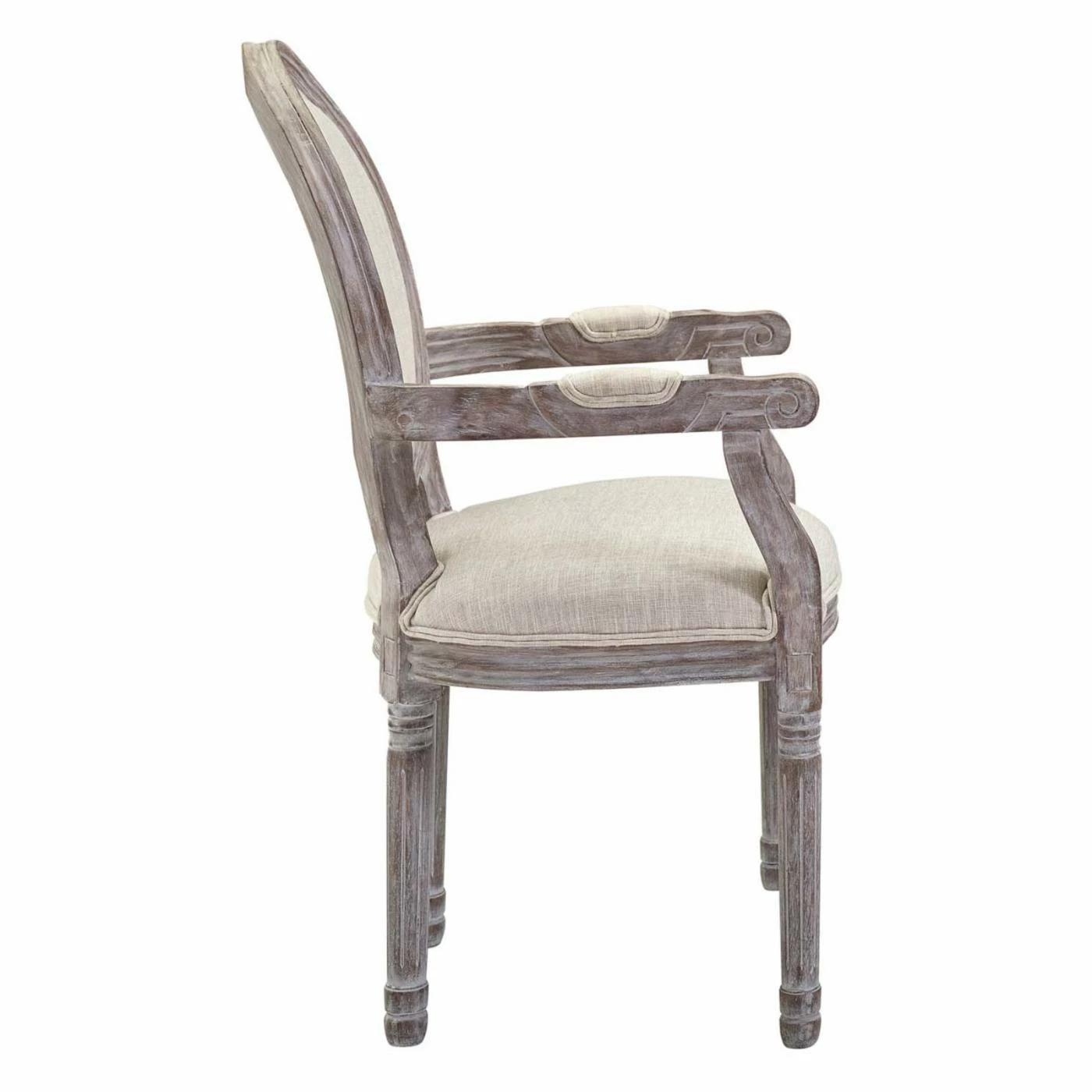 Hot Sale ❤️ Formal Dining Chairs Modway Emanate Vintage French Upholstered Fabric Dining Armchair 🔥 - Image 4