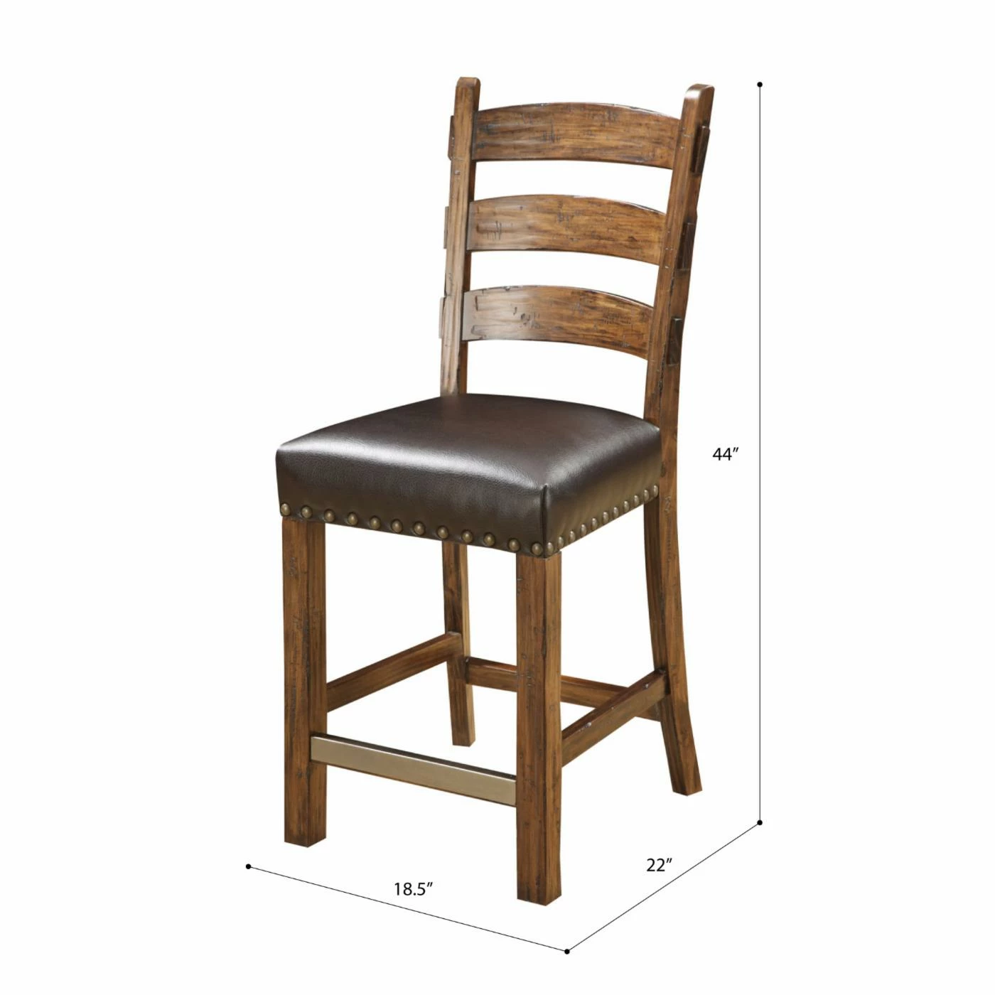 Outlet ✔️ Wallace & Bay Counter Height Chairs Wallace & Bay Dodson 24 In. Ladder Back Counter Height Dining Chair - Set Of 2 ❤️ - Image 4