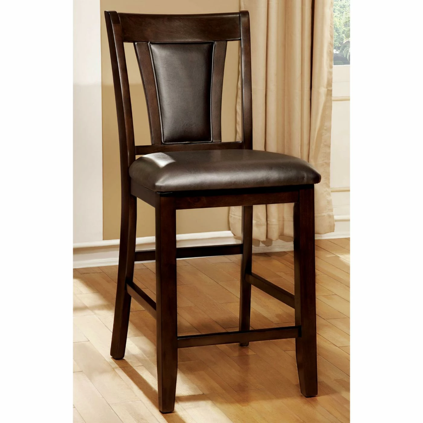 Best reviews of π Counter Height Chairs Furniture Of America Mullican Counter Height Leatherette Dining Chair - Set Of 2 β¨ - Image 4