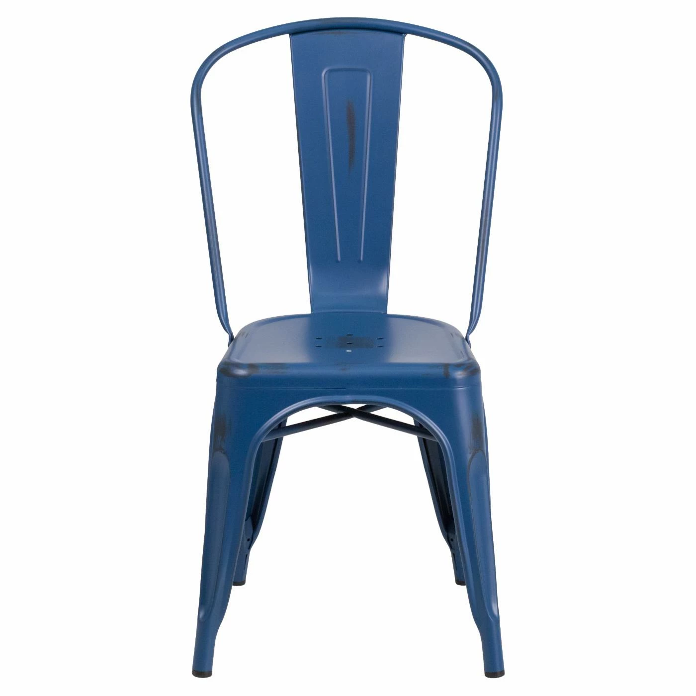 Coupon 𧨠Side Chairs Flash Furniture Distressed Antique Blue Metal Indoor-Outdoor Stackable Chair π₯ - Image 4
