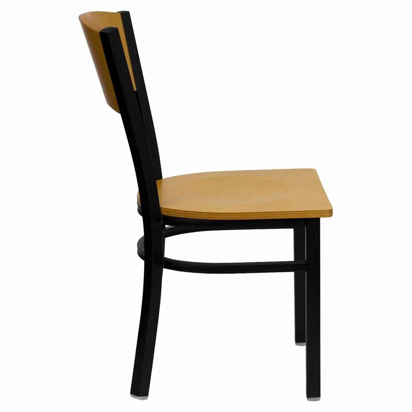 Cheapest β Side Chairs Flash Furniture Hercules 17.25 In. Metal And Natural Wood Circle Back Restaurant Chair π - Image 4
