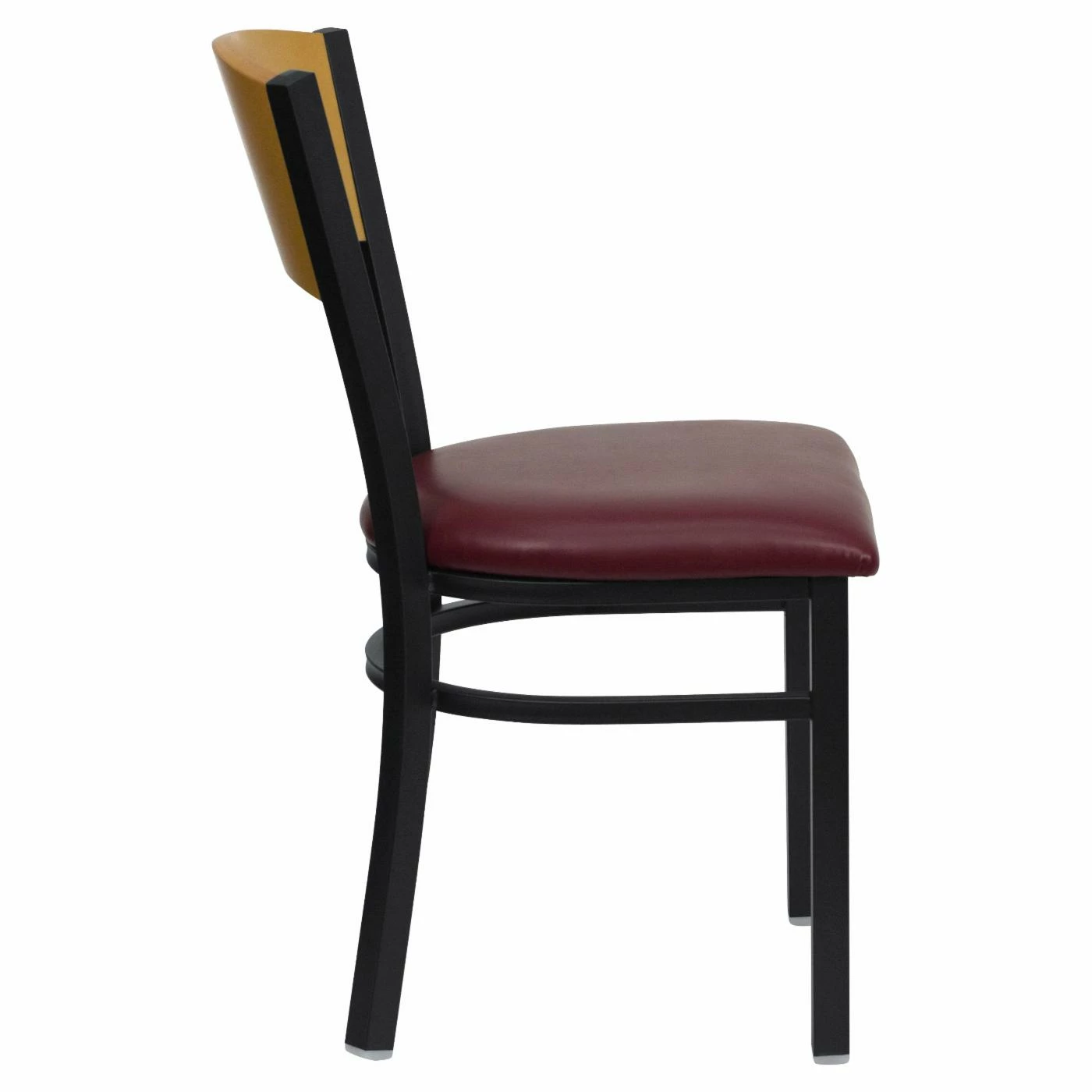 Budget π Side Chairs Flash Furniture Hercules 19 In. Wood Circle Back Restaurant Chair With Vinyl Seat π - Image 4