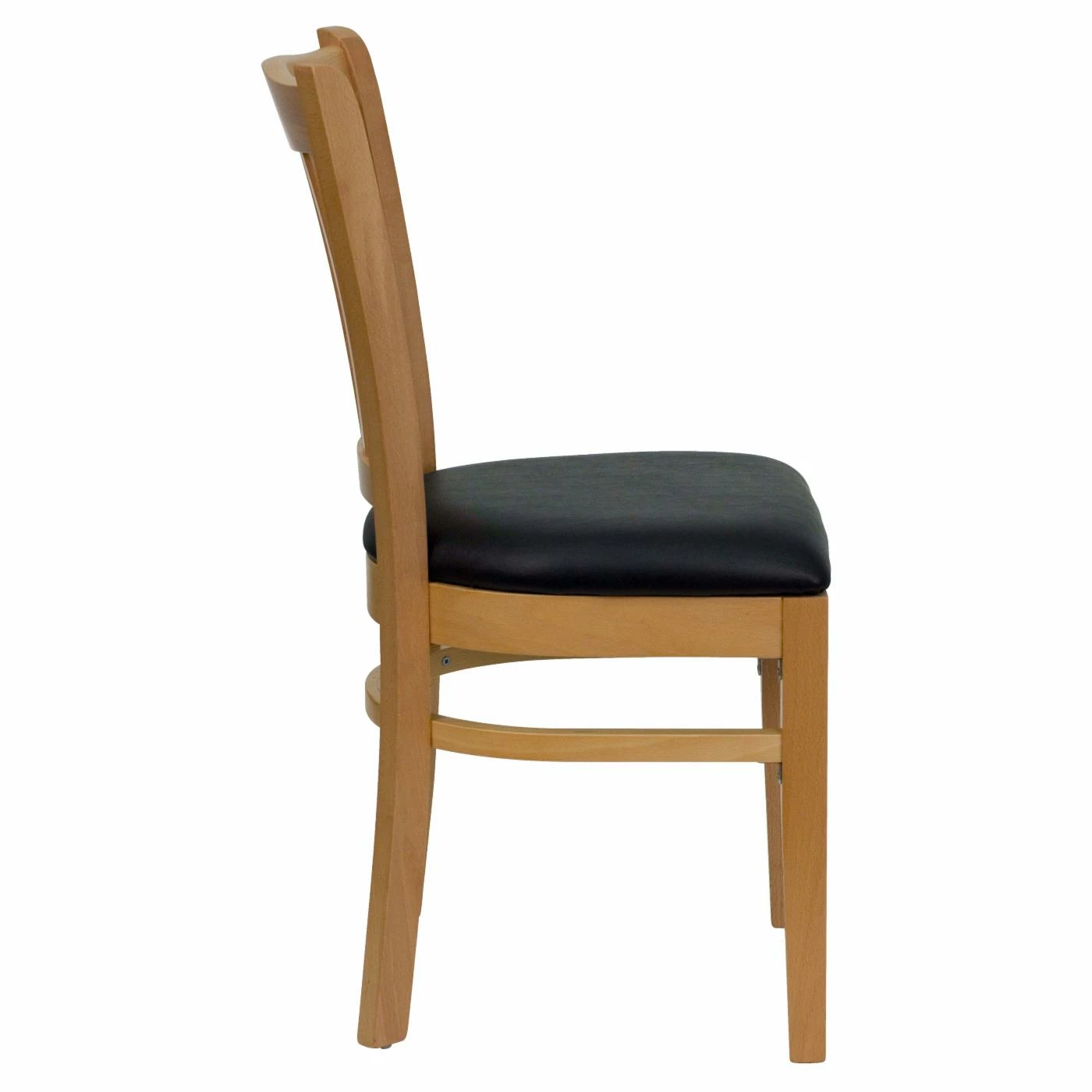 Wholesale ✨ Casual Dining Chairs Flash Furniture Hercules 19.25 In. Natural Wood Vertical Slat Back Restaurant Chair With Vinyl Seat ❤️ - Image 4