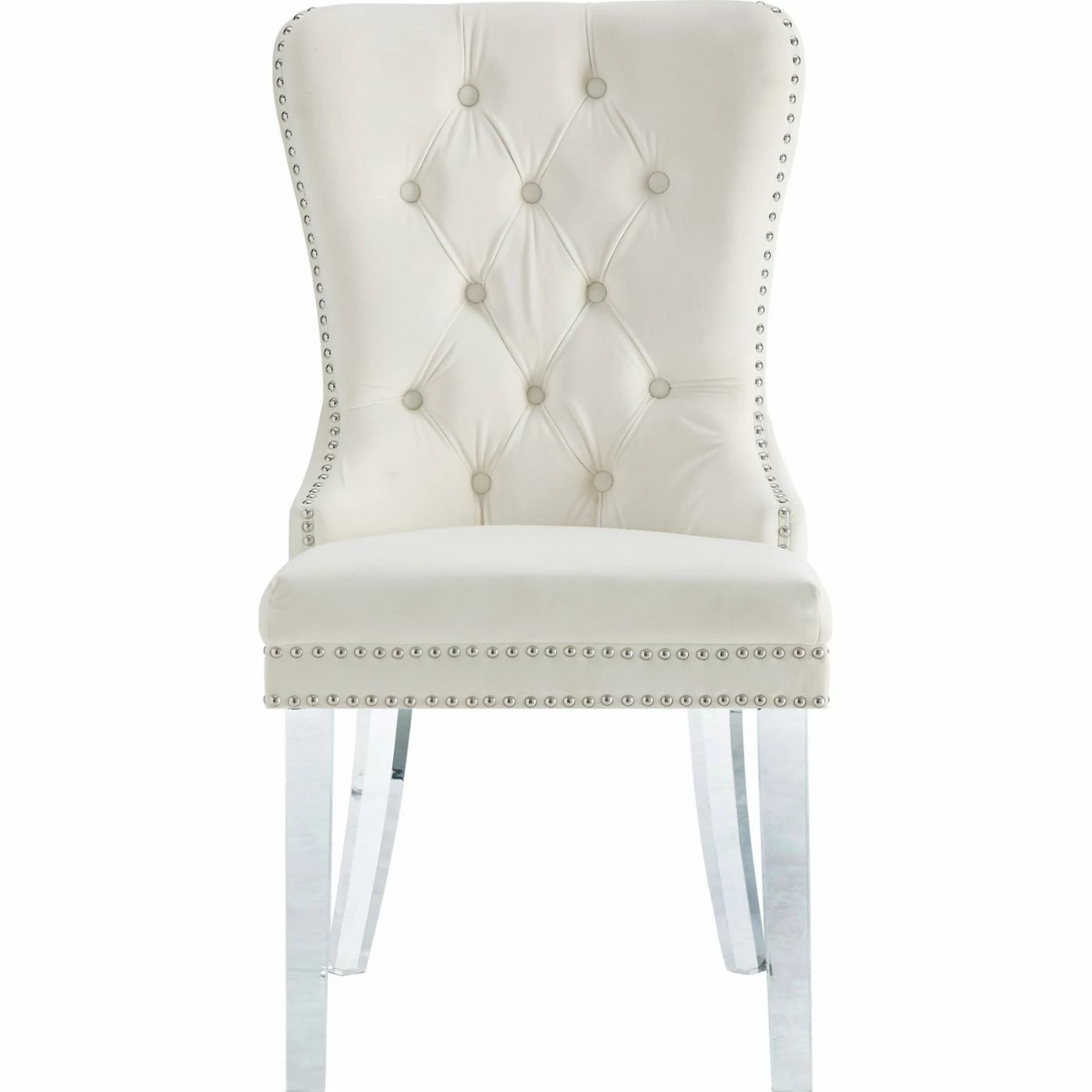 Deals π Formal Dining Chairs Meridian Furniture Inc Miley Tufted Dining Side Chair With Nailhead Trim - Set Of 2 π - Image 4