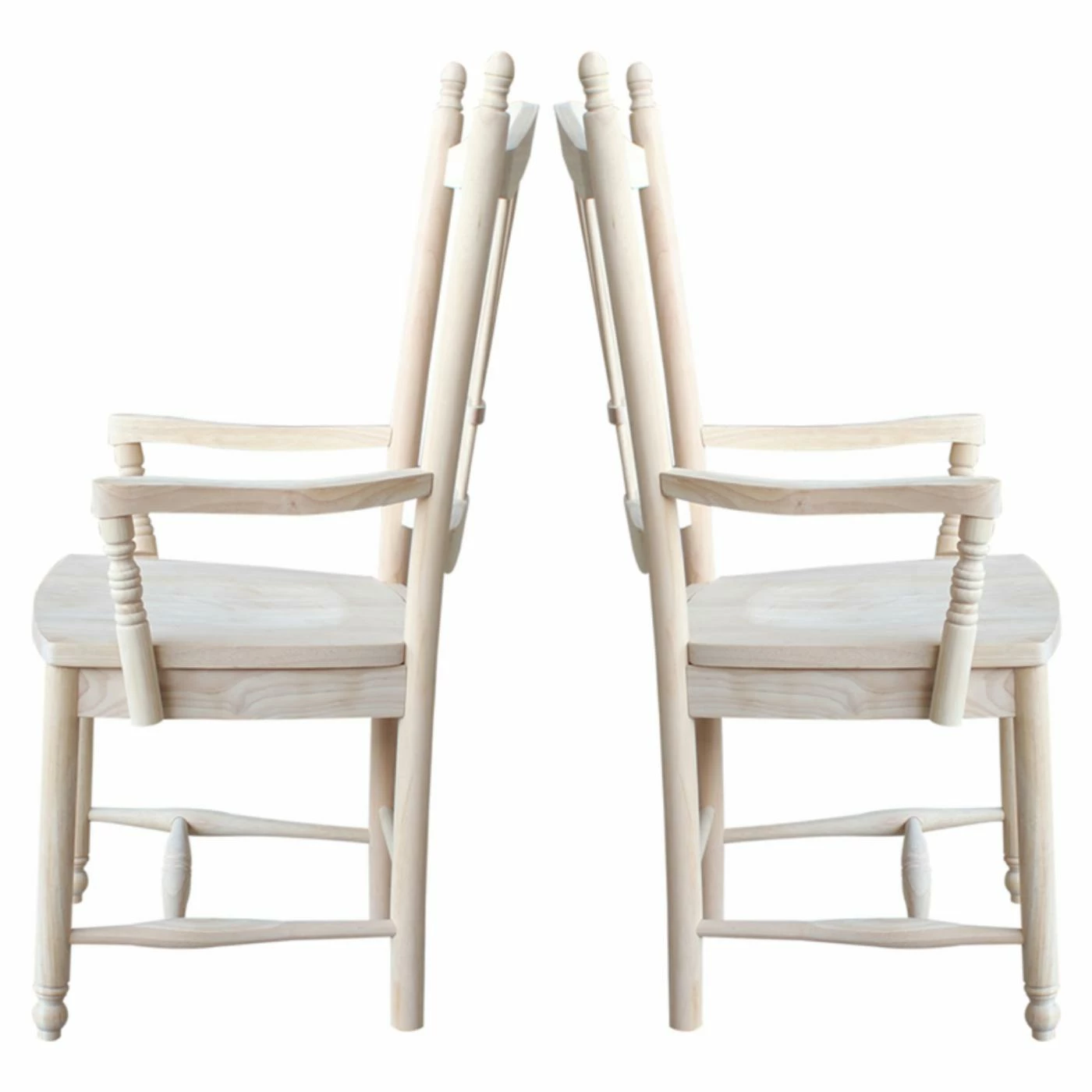 Wholesale βοΈ Casual Dining Chairs International Concepts Unfinished Ellery Sheaf Back Arm Chair π€© - Image 4