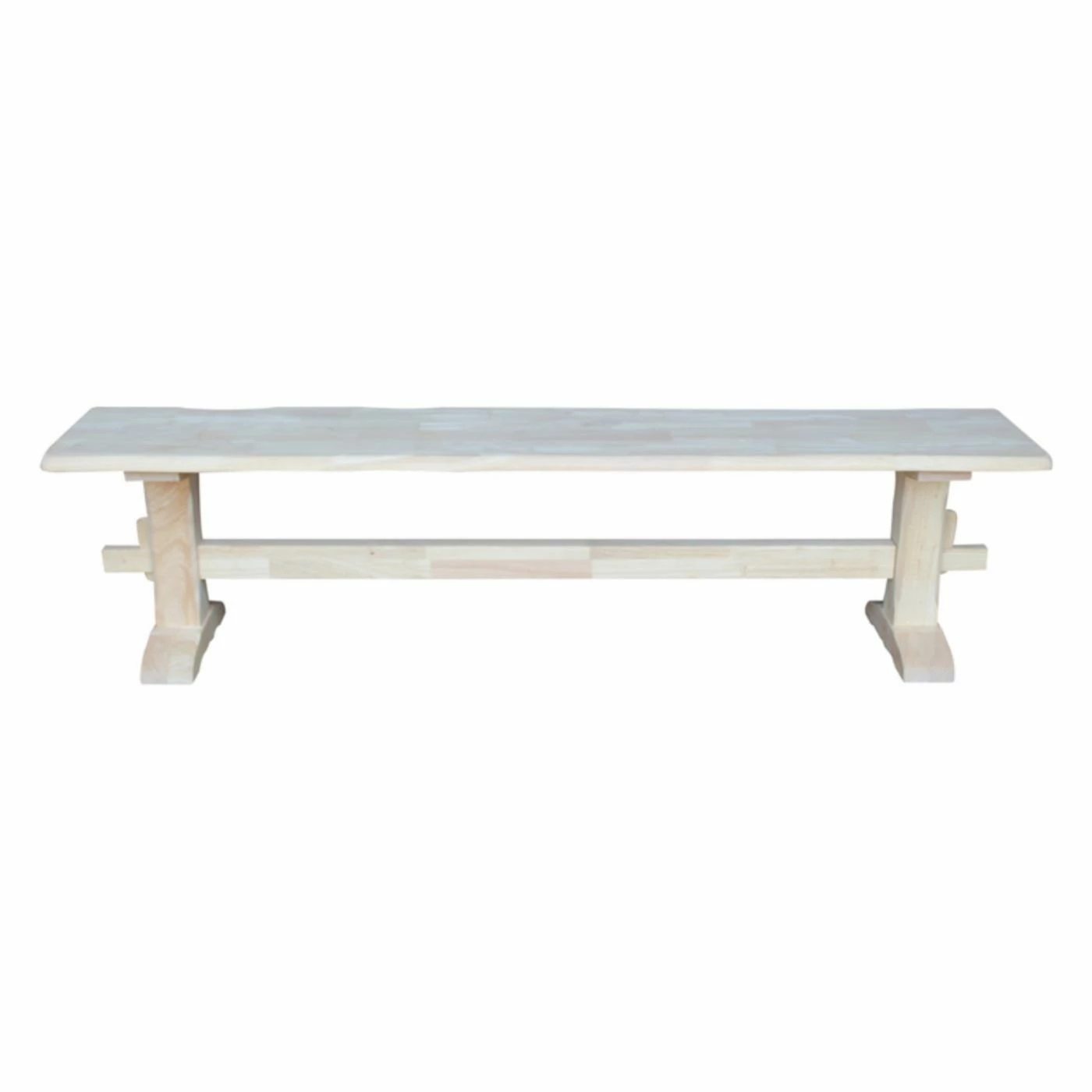 Promo π International Concepts Live Edge 72 In. Trestle Backless Indoor Dining Bench π - Image 4