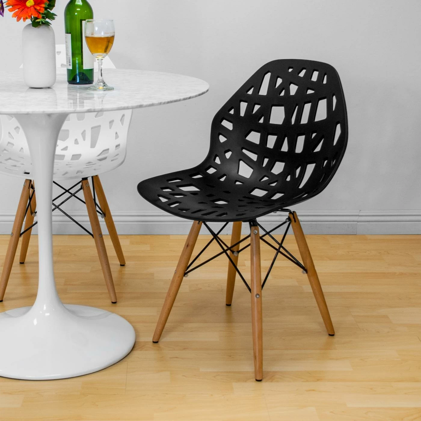 Wholesale π€© Side Chairs Mod Made Modern Stencil Cut Out Eiffel Dining Chair - Set Of 2 π - Image 6