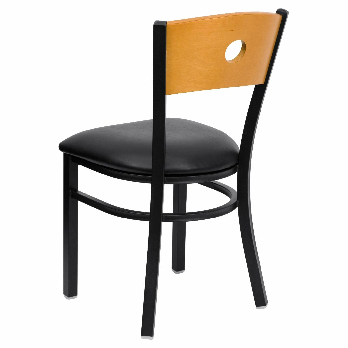 Budget π Side Chairs Flash Furniture Hercules 19 In. Wood Circle Back Restaurant Chair With Vinyl Seat π - Image 6