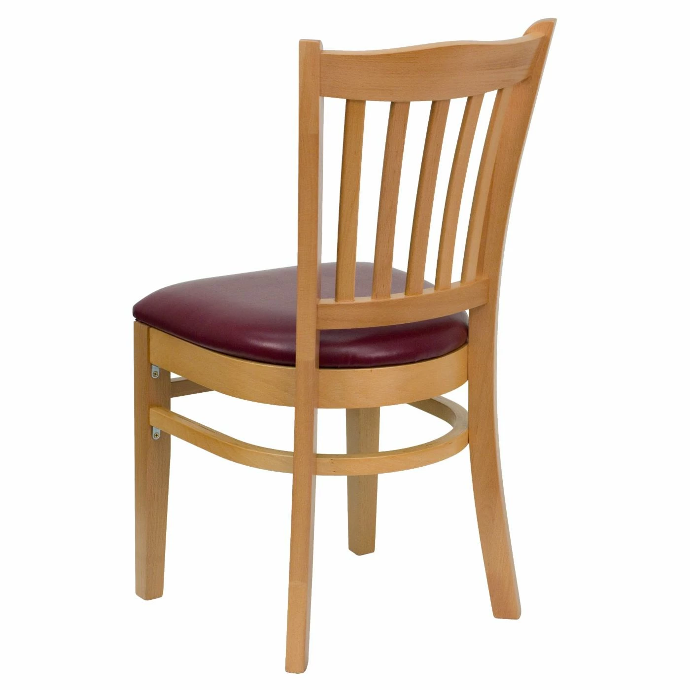 Wholesale ✨ Casual Dining Chairs Flash Furniture Hercules 19.25 In. Natural Wood Vertical Slat Back Restaurant Chair With Vinyl Seat ❤️ - Image 6