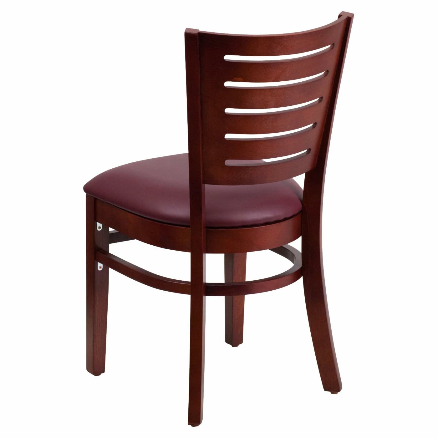 Best reviews of π Side Chairs Flash Furniture Darby 20 In. Mahogany Slat Back Restaurant Chair With Vinyl Seat π - Image 6