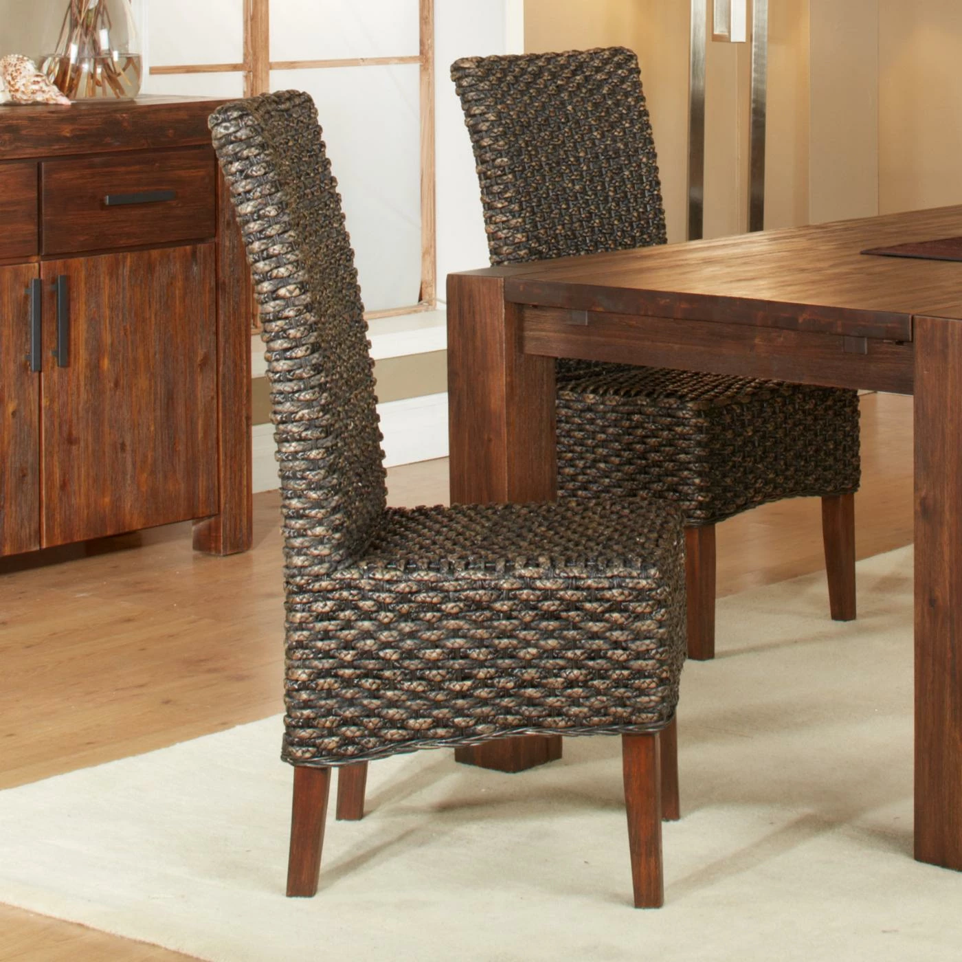 Flash Sale π Side Chairs Modus Meadow Wicker Dining Side Chair - Brick Brown - Set Of 2 π - Image 6