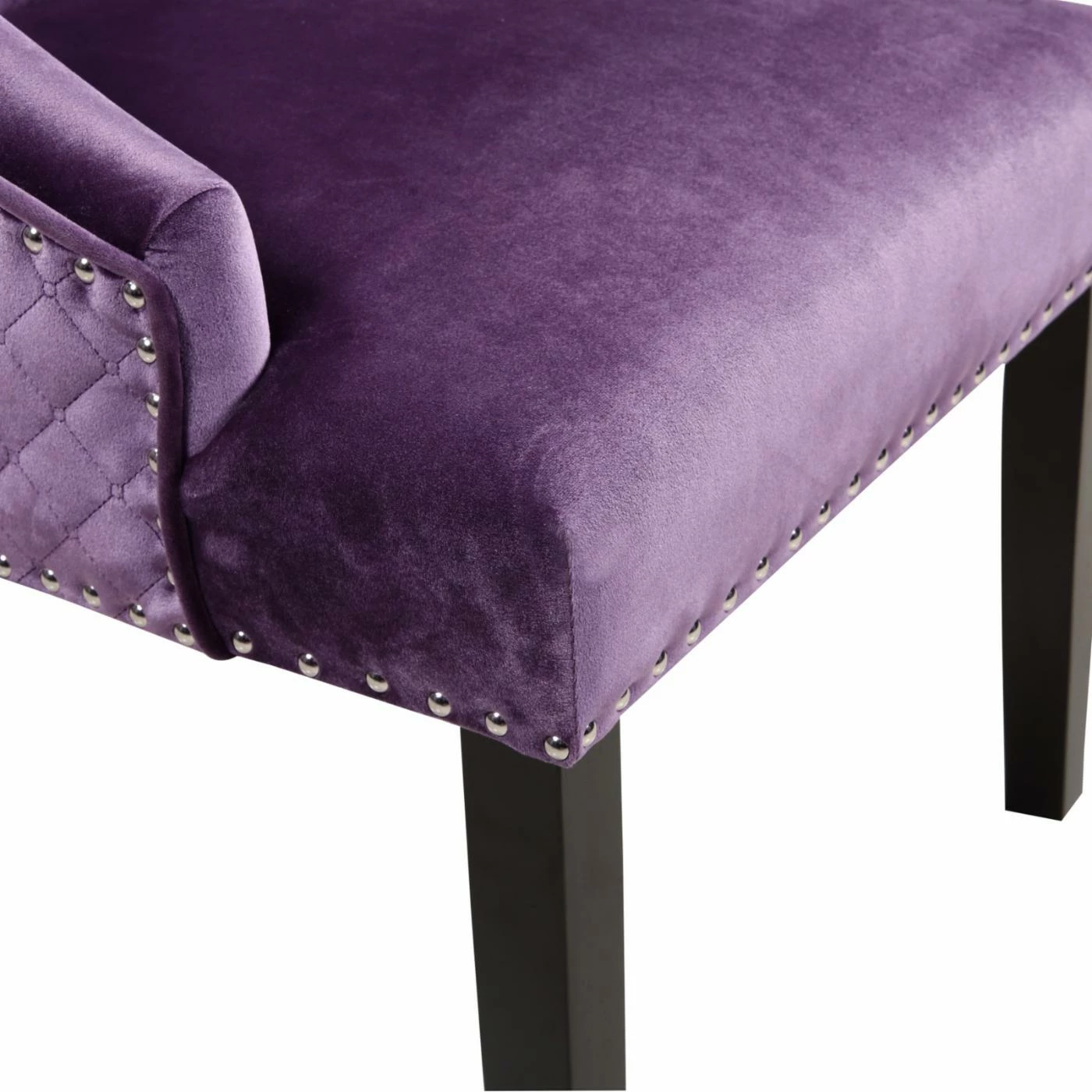 Budget 💯 Casual Dining Chairs Chic Home Moishe Velvet Dining Side Chair With Nailhead Trim - Set Of 2 👍 - Image 7