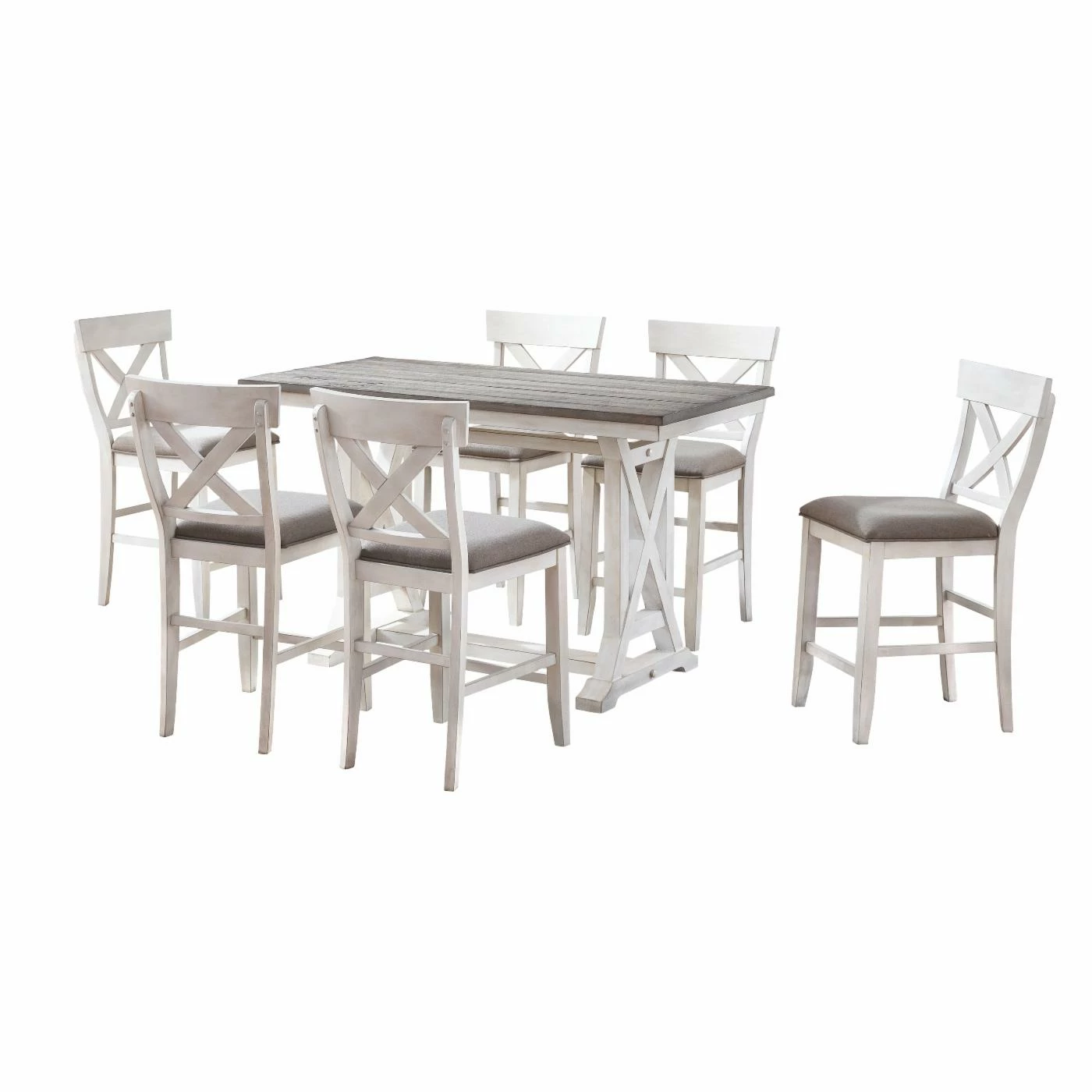 Best Pirce π Side Chairs Coast To Coast Bar Harbor II Cross Back Counter Height Dining Side Chair - Set Of 2 π - Image 7