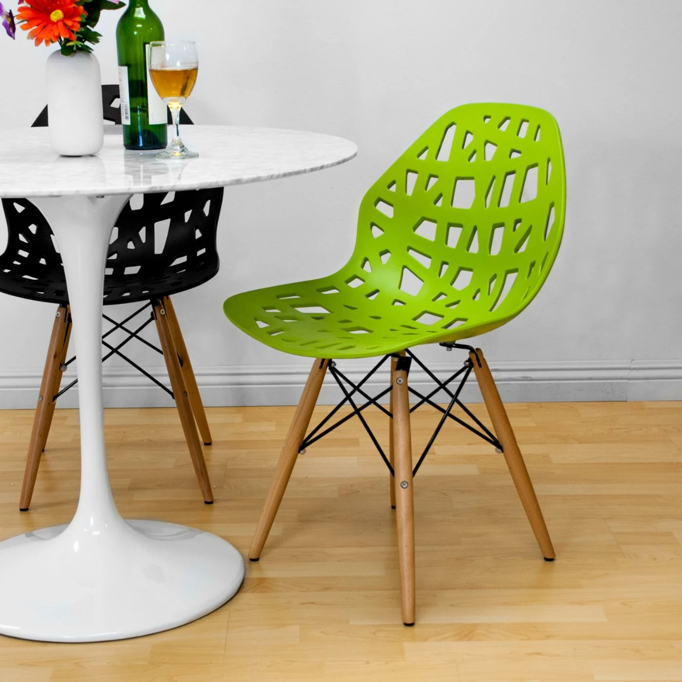 Wholesale π€© Side Chairs Mod Made Modern Stencil Cut Out Eiffel Dining Chair - Set Of 2 π - Image 7