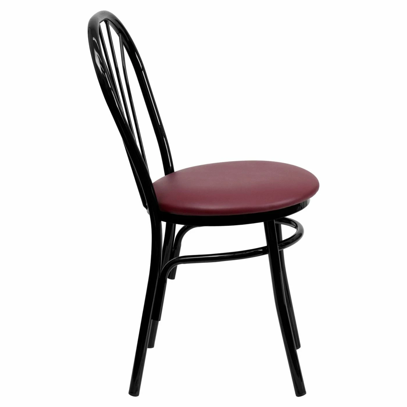 Best Pirce π Side Chairs Flash Furniture Hercules 20 In. Black Metal And Vinyl Fan Back Restaurant Chair β€οΈ - Image 7