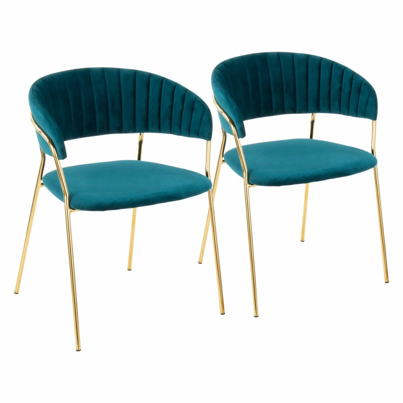 Best reviews of π― Casual Dining Chairs LumiSource Tania Velvet Dining Side Chair - Set Of 2 π - Image 7