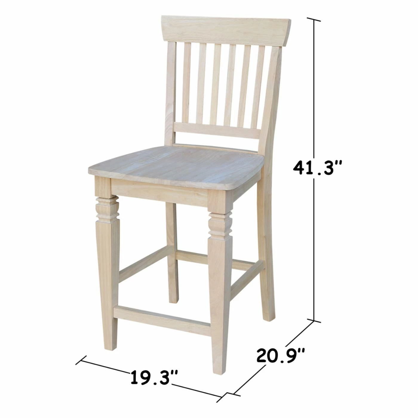 New ✨ Side Chairs International Concepts Seattle Unfinished Counter Stool ❤️ - Image 7