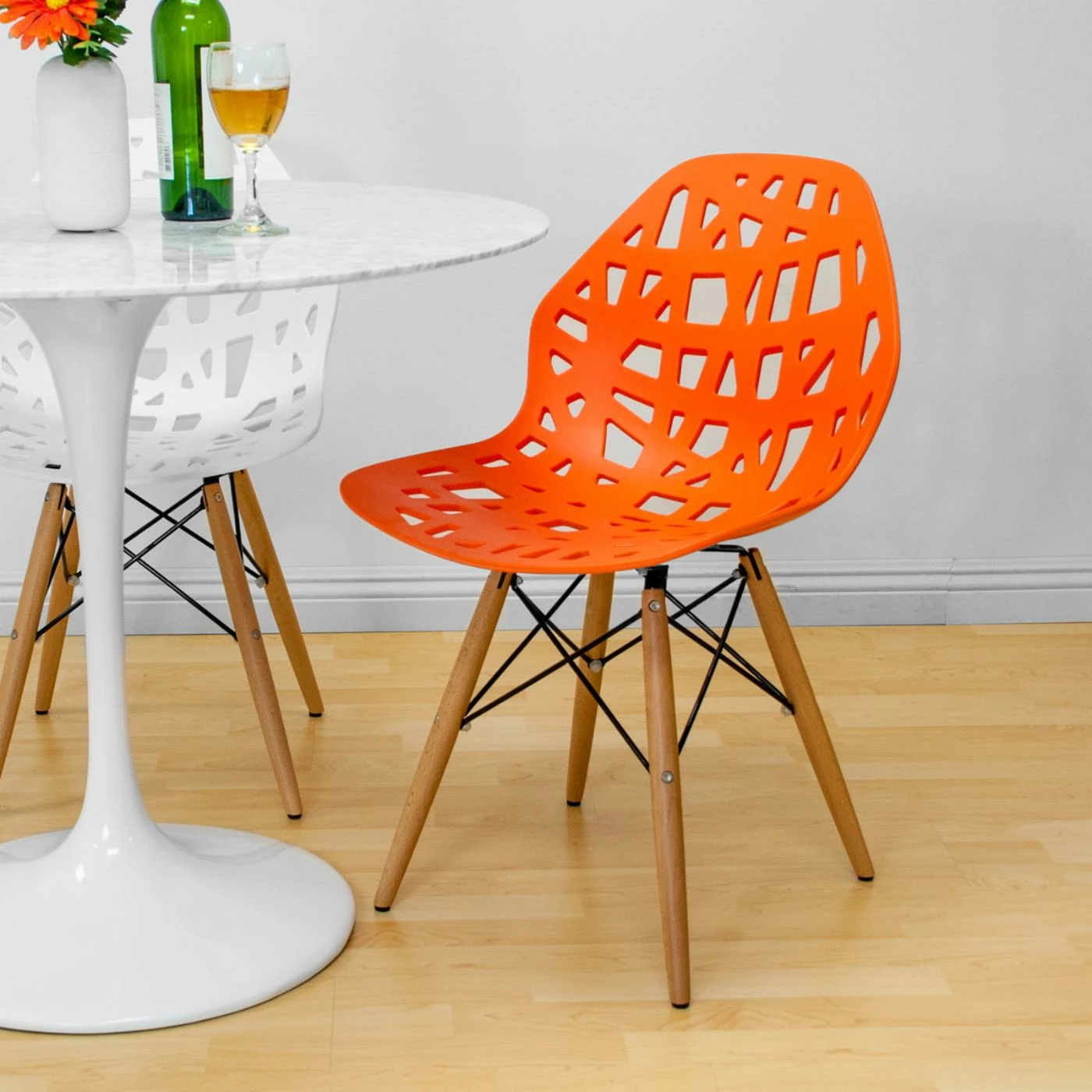 Wholesale π€© Side Chairs Mod Made Modern Stencil Cut Out Eiffel Dining Chair - Set Of 2 π - Image 8