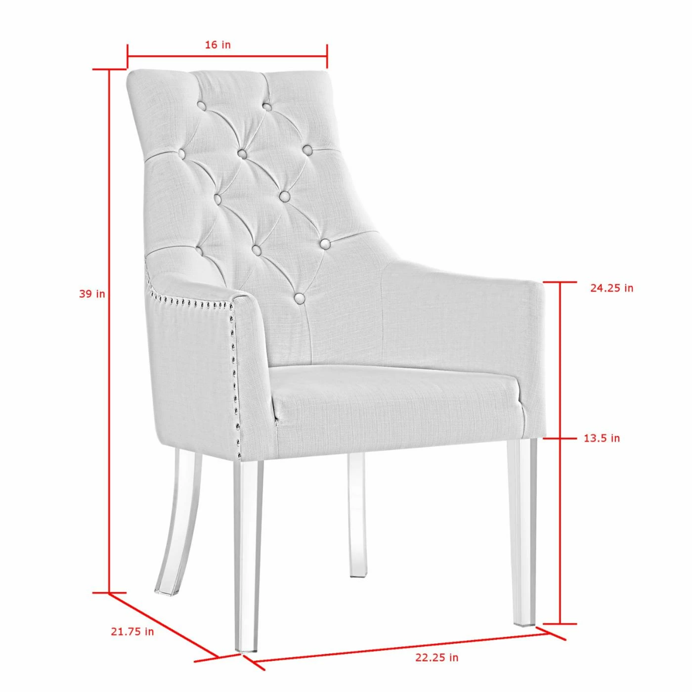 Best deal π₯° Casual Dining Chairs Inspired Home Valeria Faux Leather Dining Arm Chair - Set Of 2 β - Image 8