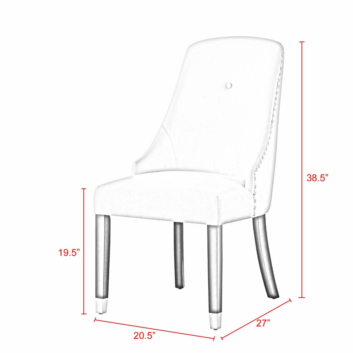 Best Pirce π Side Chairs Inspired Home Jensen Metal Tip Leg Dining Side Chair - Set Of 2 π₯ - Image 8
