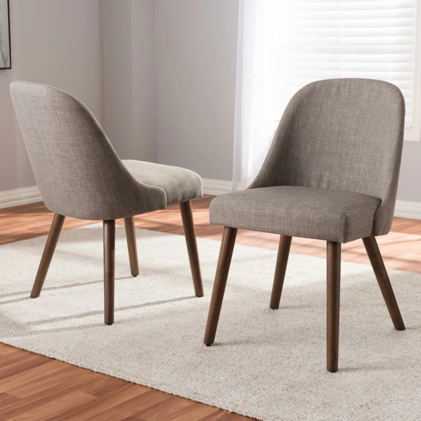Wholesale βοΈ Side Chairs Baxton Studio Cody Mid-Century Modern Fabric Upholstered Wood Dining Chair - Set Of 2 π₯° - Image 8