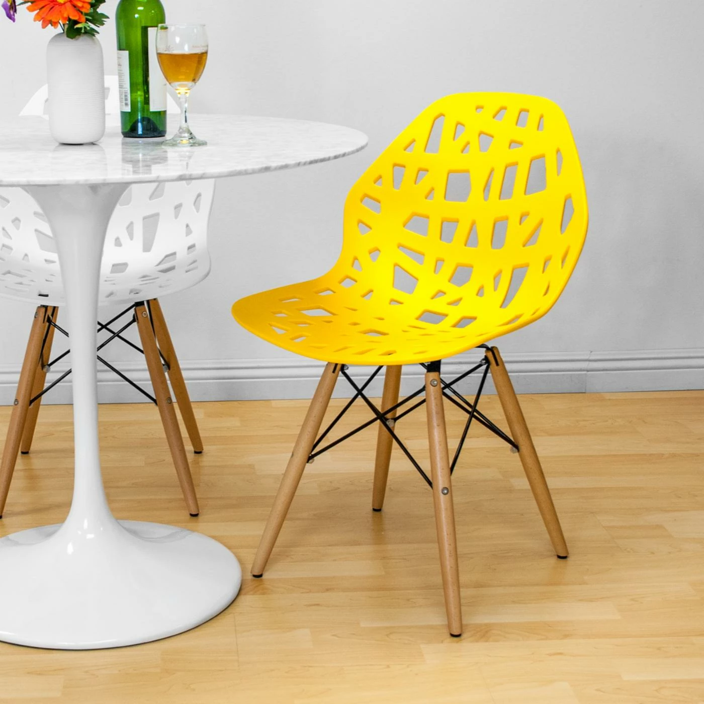 Wholesale π€© Side Chairs Mod Made Modern Stencil Cut Out Eiffel Dining Chair - Set Of 2 π - Image 9