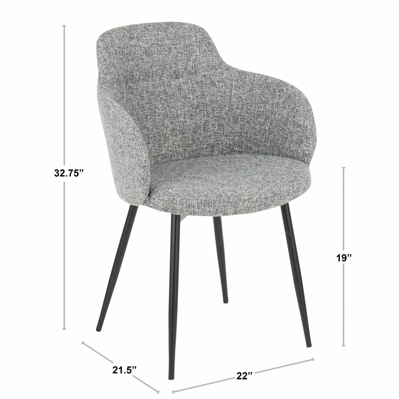 Budget π Casual Dining Chairs LumiSource Boyne Industrial Dining Arm Chair π― - Image 9