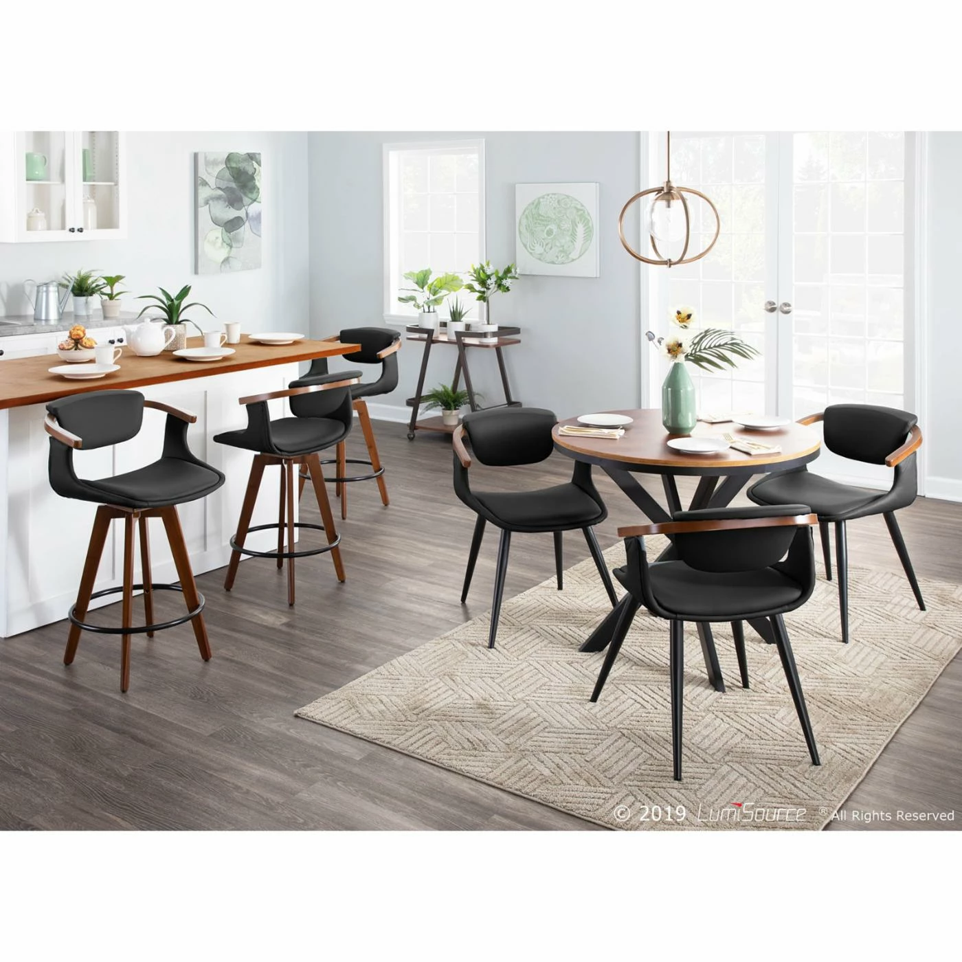 Deals π Casual Dining Chairs LumiSource Oracle Mid-Century Dining Arm Chair 𧨠- Image 9