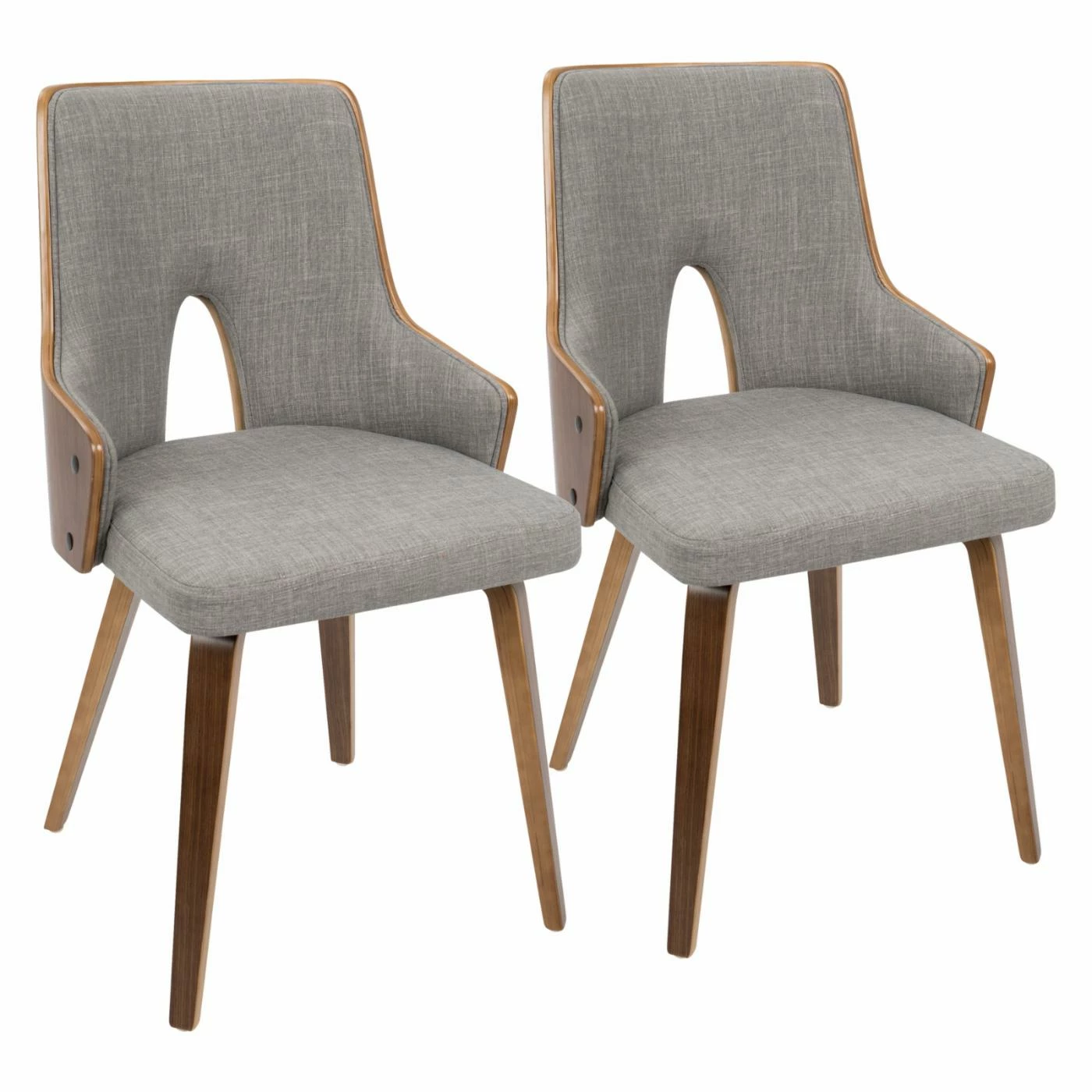 Best Pirce βοΈ Side Chairs LumiSource Stella Mid-Century Modern Padded Chair - Set Of 2 π - Image 9