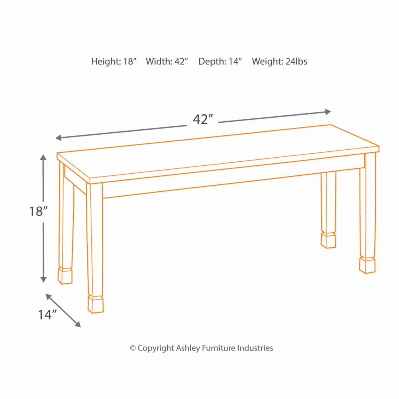 Top 10 π₯ Signature Design By Ashley Owingsville Large Dining Bench β - Image 10