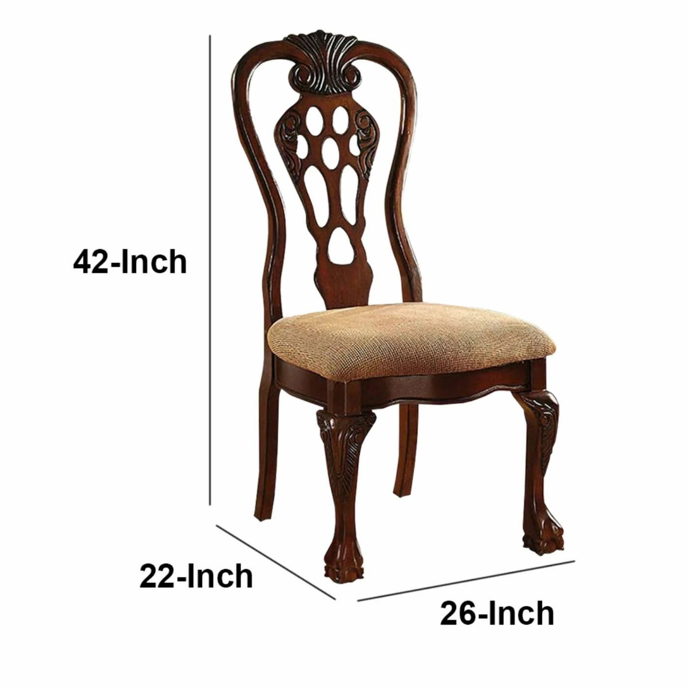 Outlet π₯ Side Chairs Benzara George Town Formal Dining Side Chair - Set Of 2 π - Image 6
