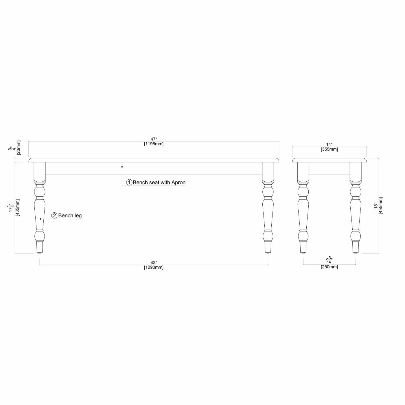 Buy ๐ฏ Side Chairs Boraam Farmhouse Dining Bench - White/Natural ๐ฅ - Image 10