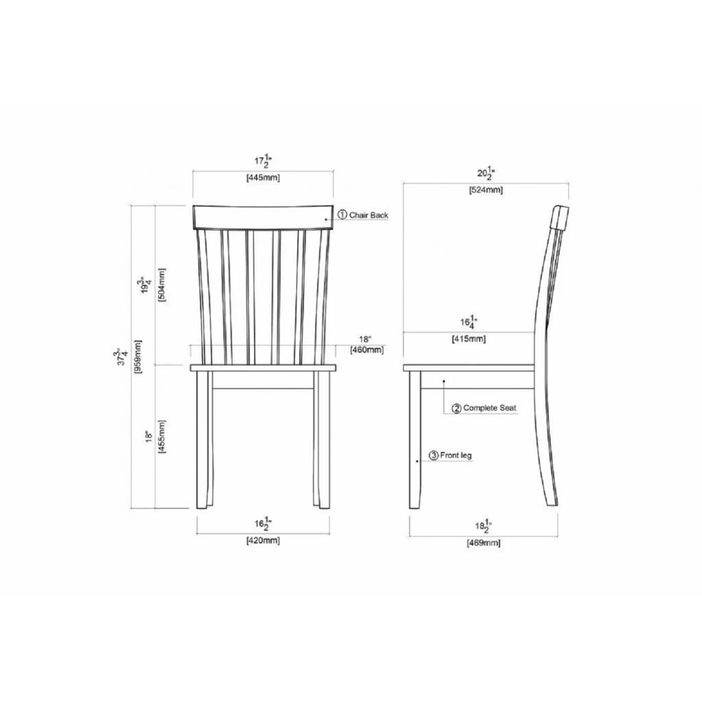 Promo π₯ Side Chairs Boraam Bloomington Dining Chair - Set Of 2 π - Image 10