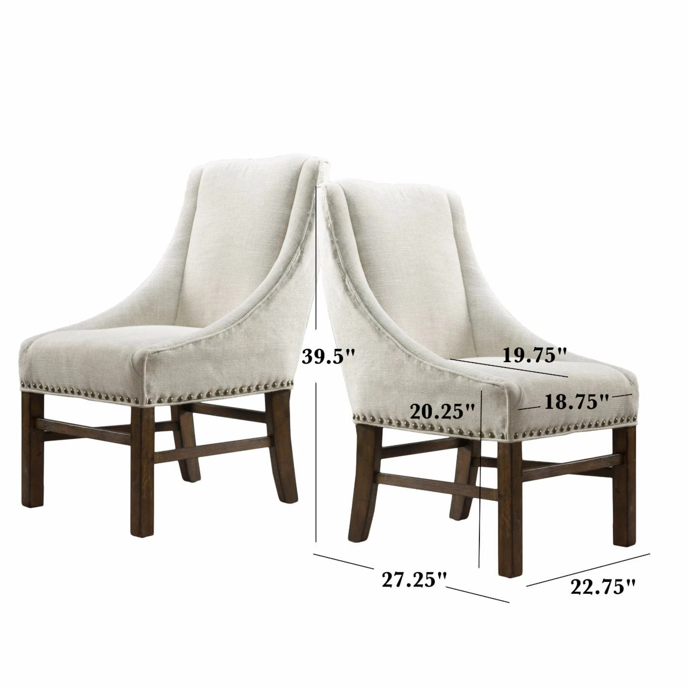 Wholesale π Best Selling Home Formal Dining Chairs Caden Fabric Parsons Dining Chair - Set Of 2 π₯° - Image 6