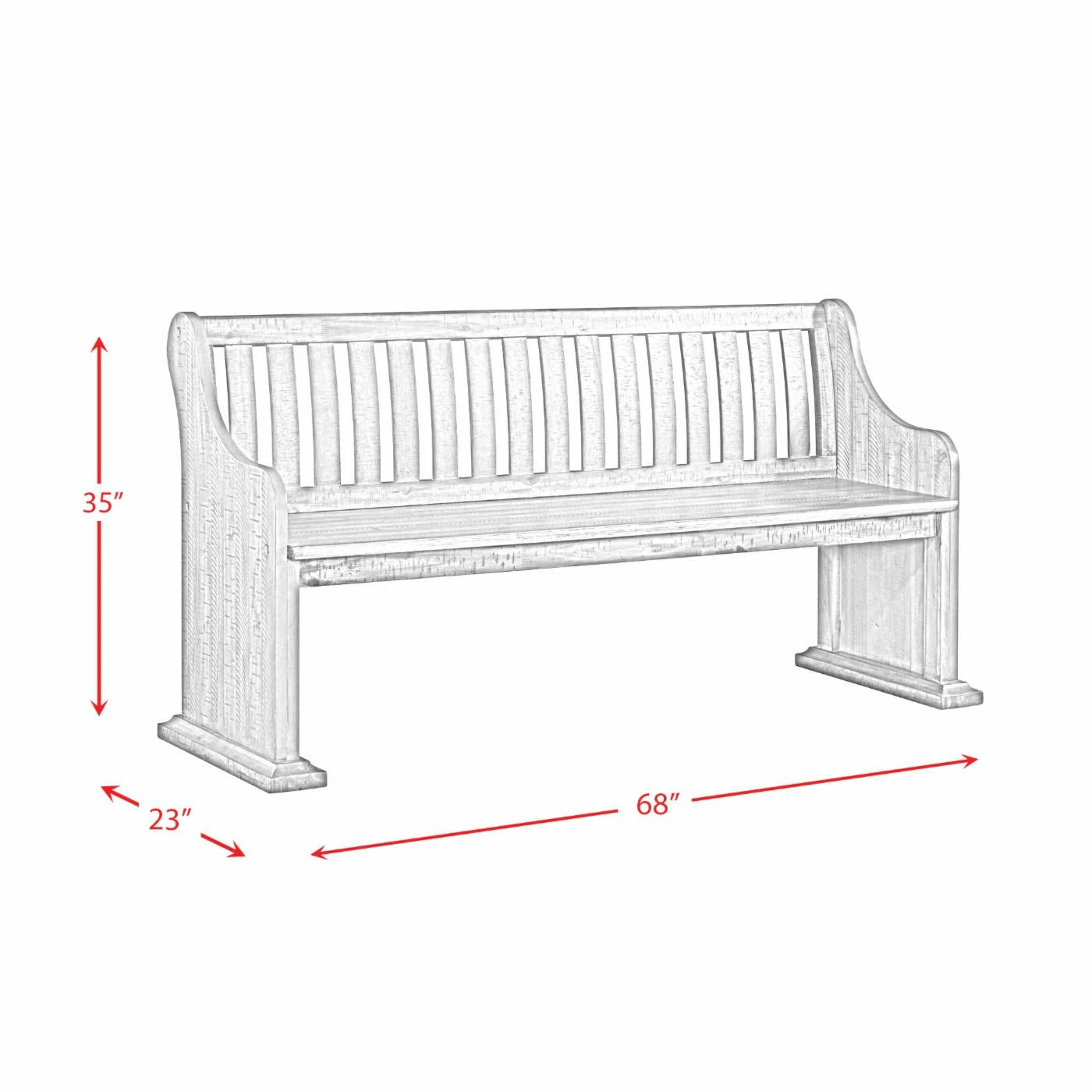 Hot Sale π Picket House Furnishings Stanford Pew Dining Bench π - Image 10