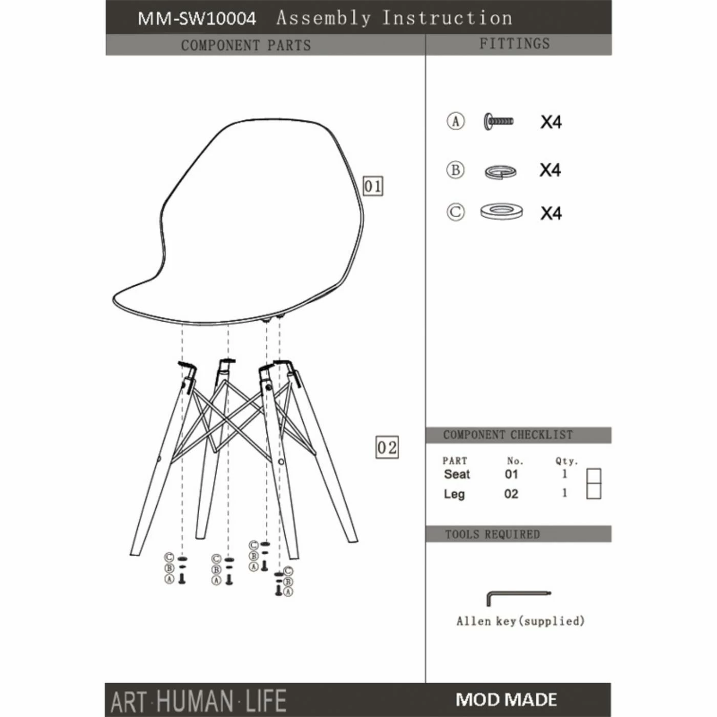 Wholesale π€© Side Chairs Mod Made Modern Stencil Cut Out Eiffel Dining Chair - Set Of 2 π - Image 10