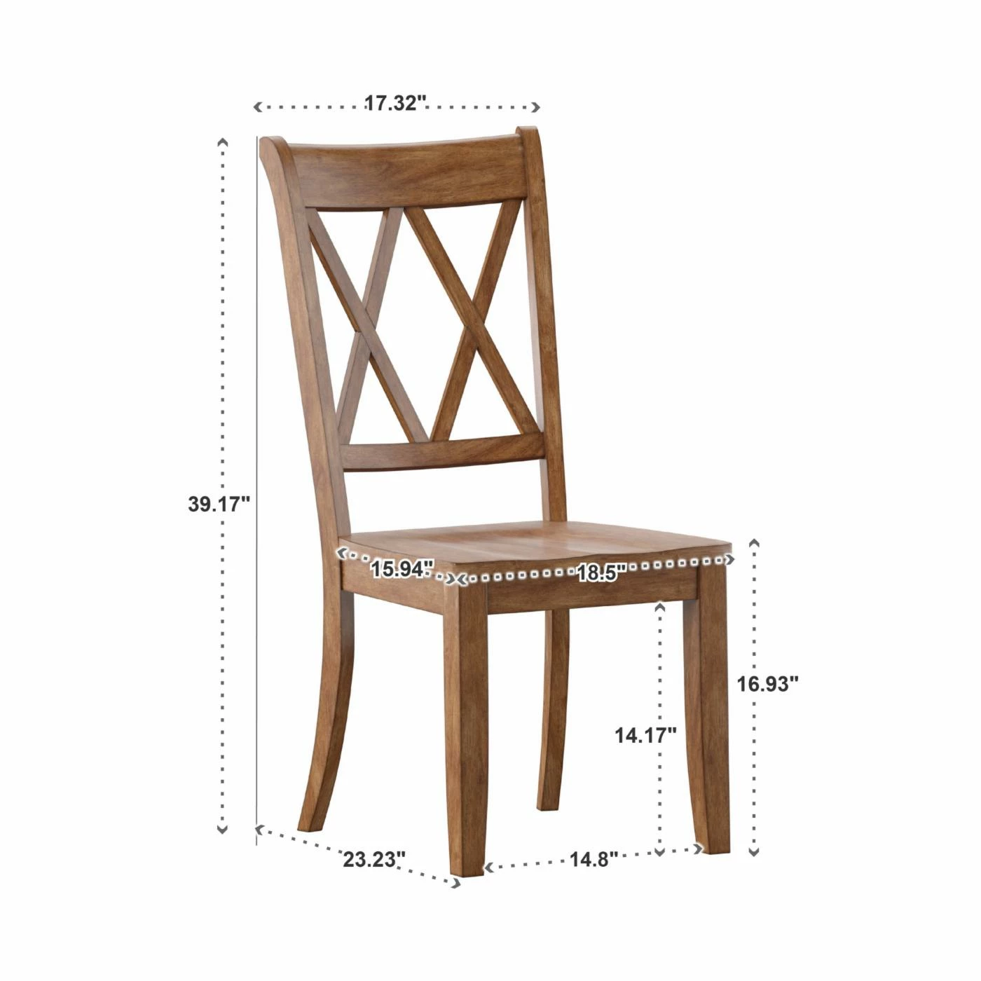 Best deal π Side Chairs HumbleNest Farmers Market Cross Back Dining Chair - Set Of 2 π - Image 10