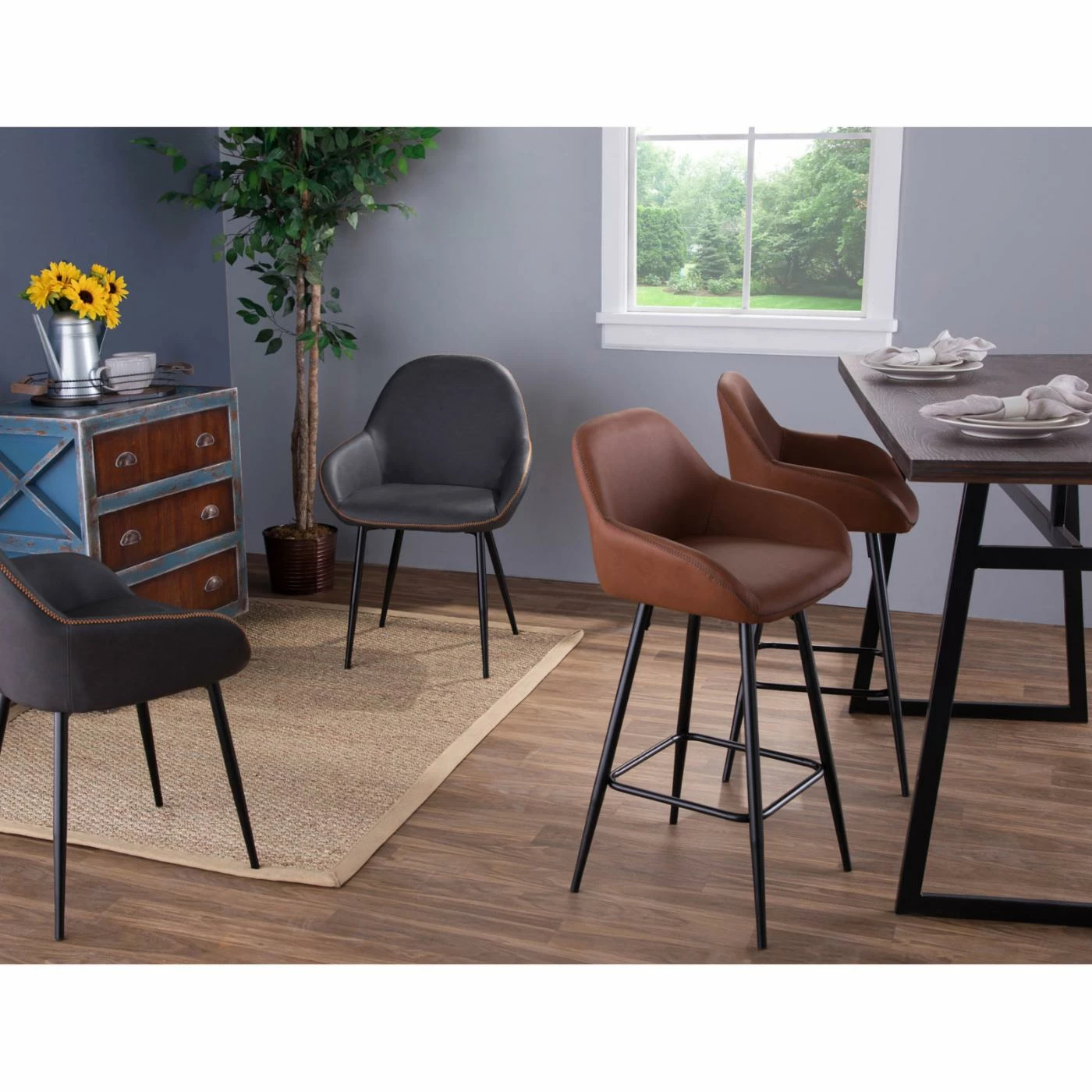 Best reviews of β¨ Casual Dining Chairs LumiSource Clubhouse Vintage Faux Leather Dining Arm Chair - Set Of 2 π - Image 10