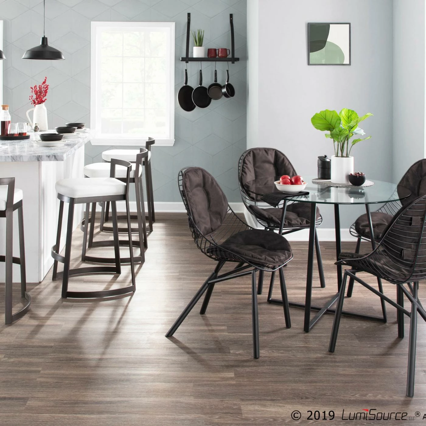 Coupon ⭐ Side Chairs LumiSource Wired Contemporary Side Dining Chair - Set Of 2 ⭐ - Image 10