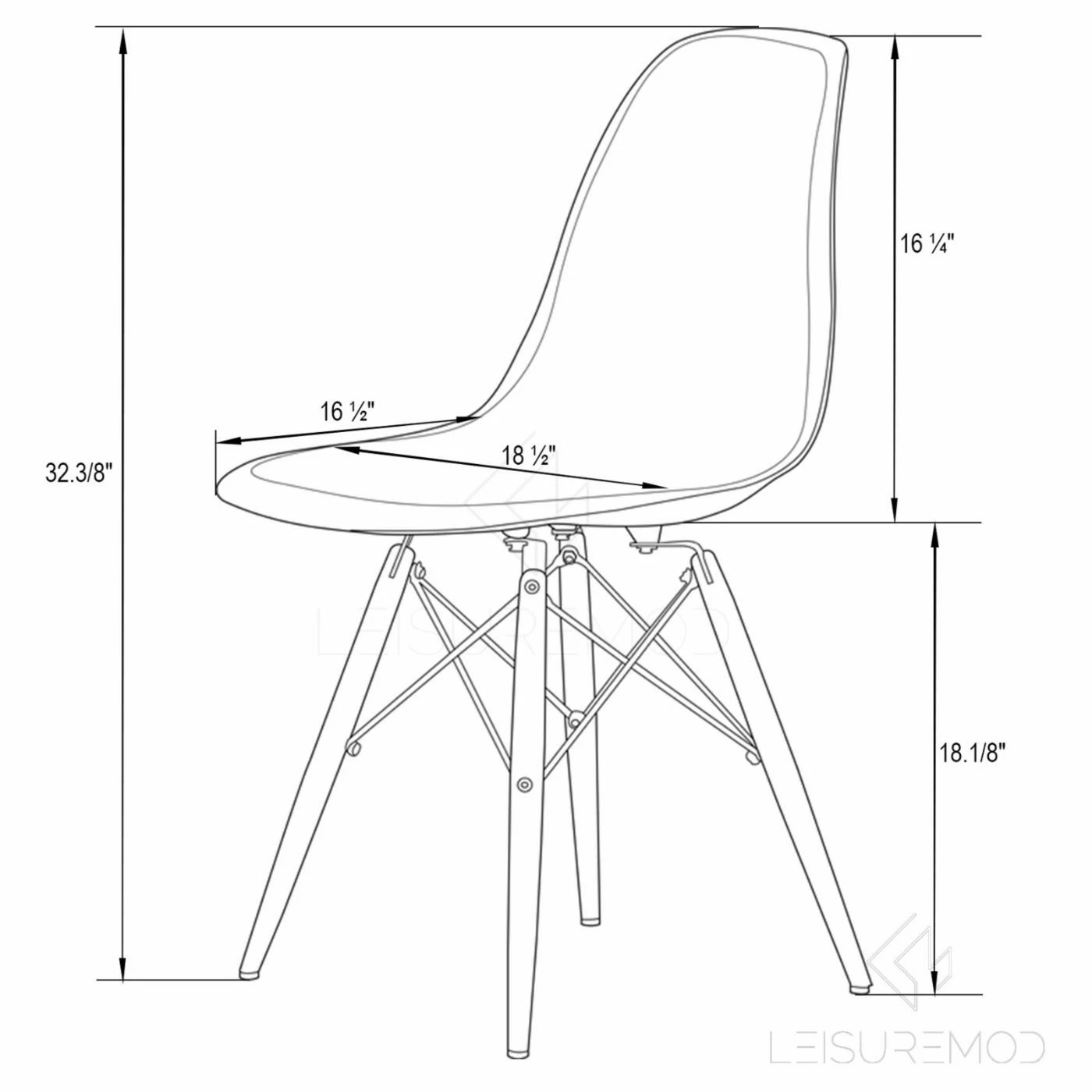 Top 10 π Side Chairs LeisureMod Dover Molded Dining Side Chair With Acrylic Base π - Image 8