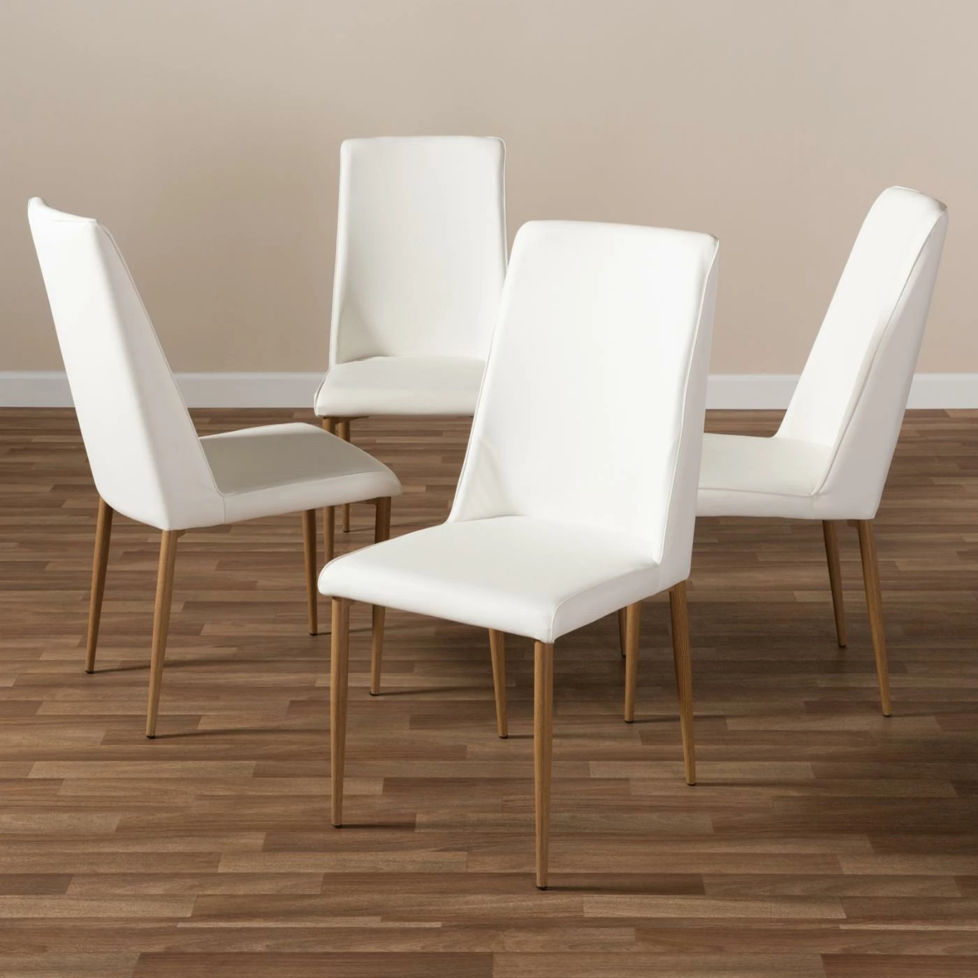 Outlet π Side Chairs Baxton Studio Chandelle Faux Leather Dining Side Chair - Set Of 4 π - Image 10