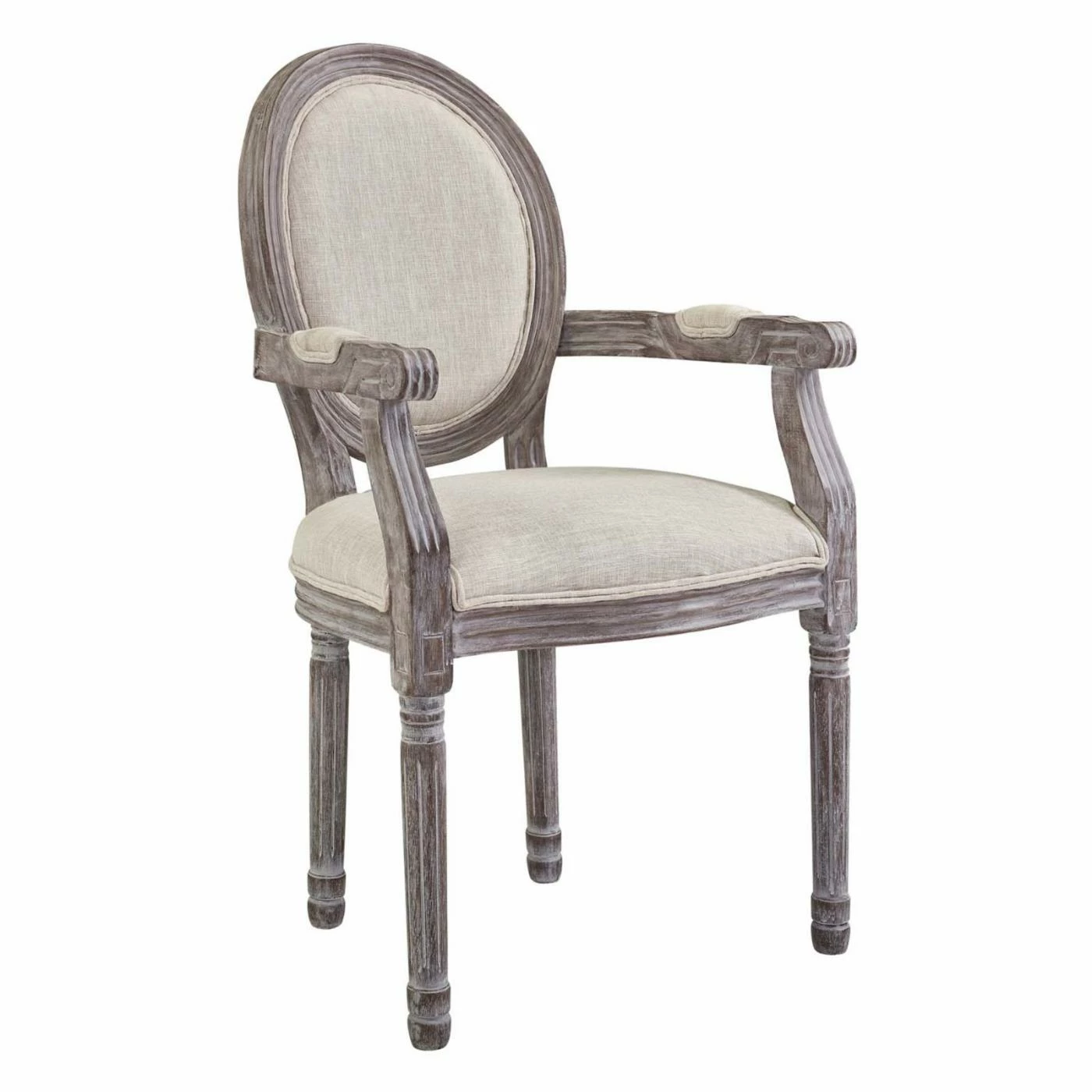 Hot Sale ❤️ Formal Dining Chairs Modway Emanate Vintage French Upholstered Fabric Dining Armchair 🔥 - Image 3