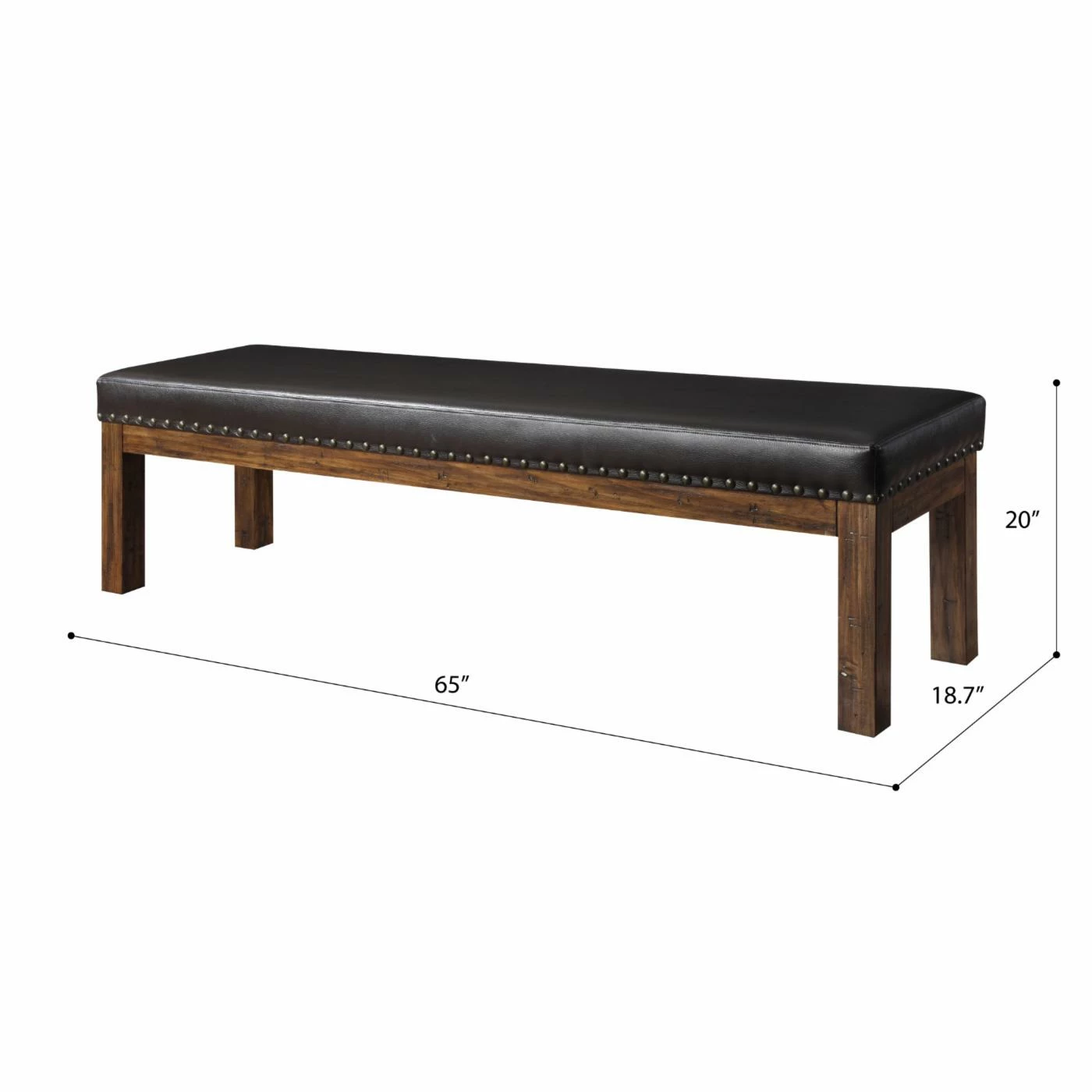 Flash Sale π Wallace & Bay Side Chairs Wallace & Bay Dodson Faux Leather Upholstered Dining Bench π₯ - Image 3
