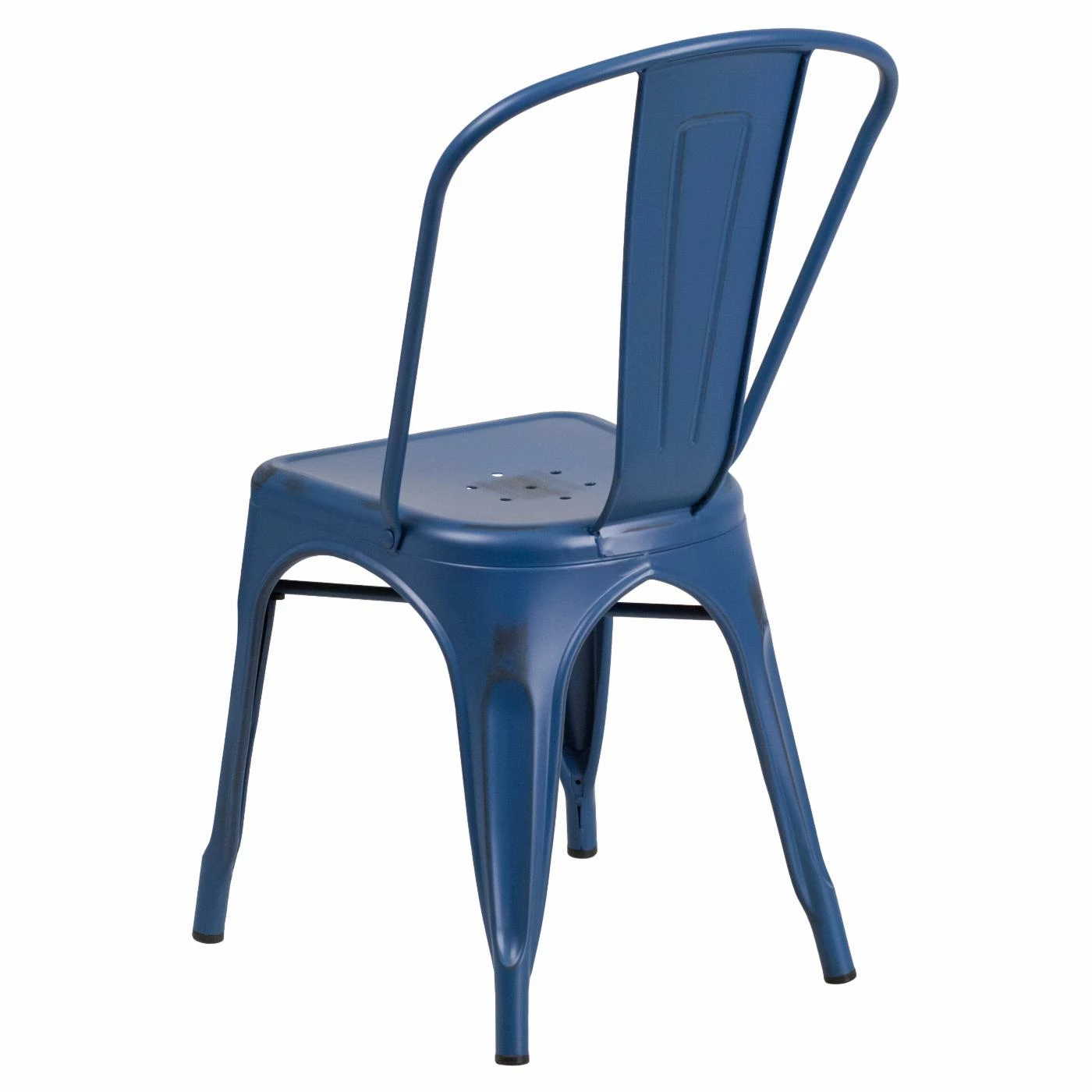 Coupon 𧨠Side Chairs Flash Furniture Distressed Antique Blue Metal Indoor-Outdoor Stackable Chair π₯ - Image 3