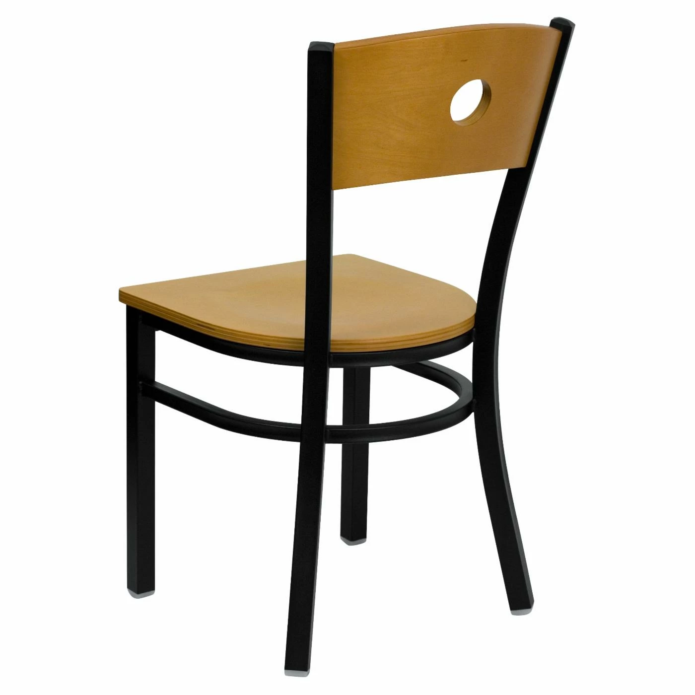 Cheapest β Side Chairs Flash Furniture Hercules 17.25 In. Metal And Natural Wood Circle Back Restaurant Chair π - Image 3