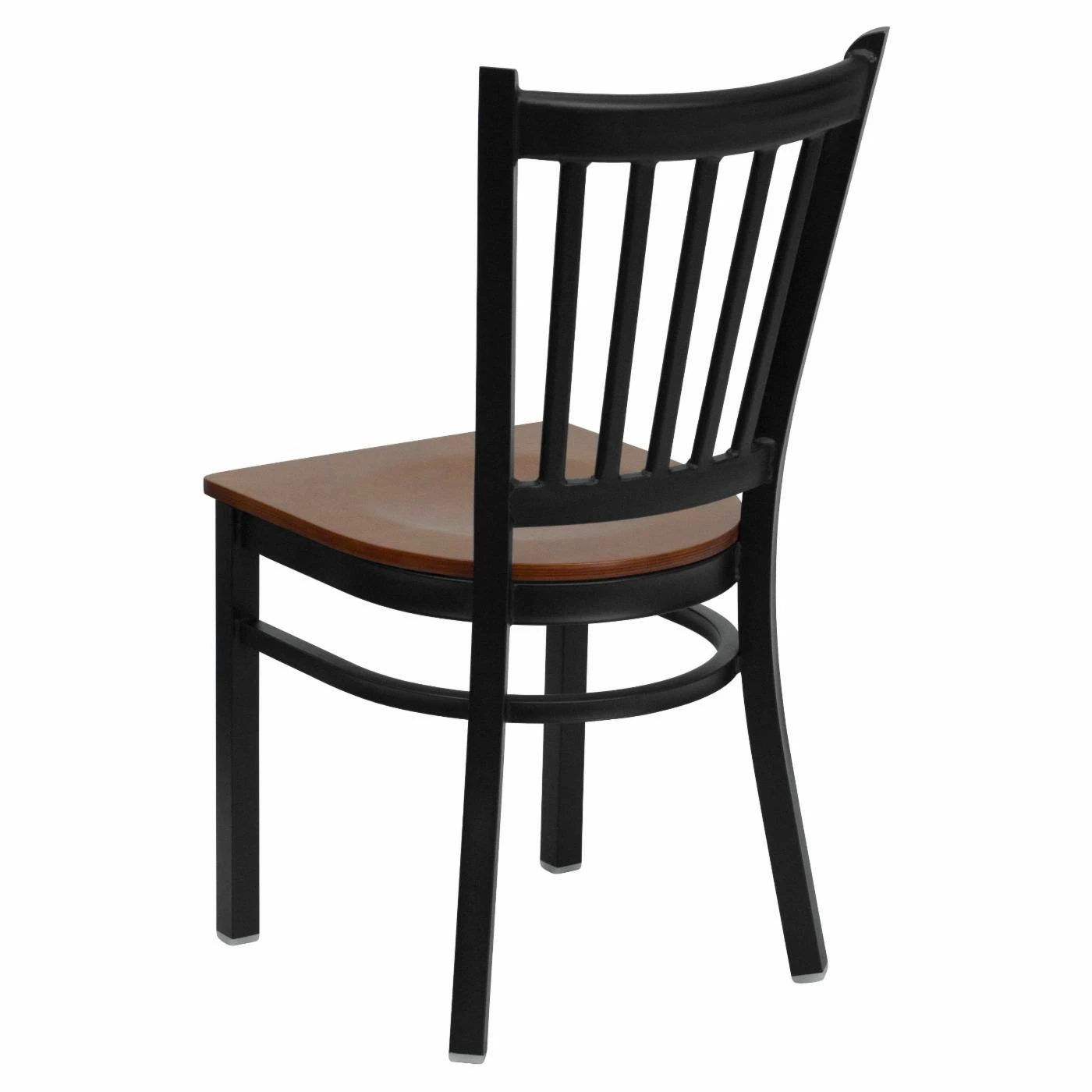 Best Pirce π Side Chairs Flash Furniture Hercules 17.25 In. Metal And Wood Vertical Slat Back Restaurant Chair π - Image 3