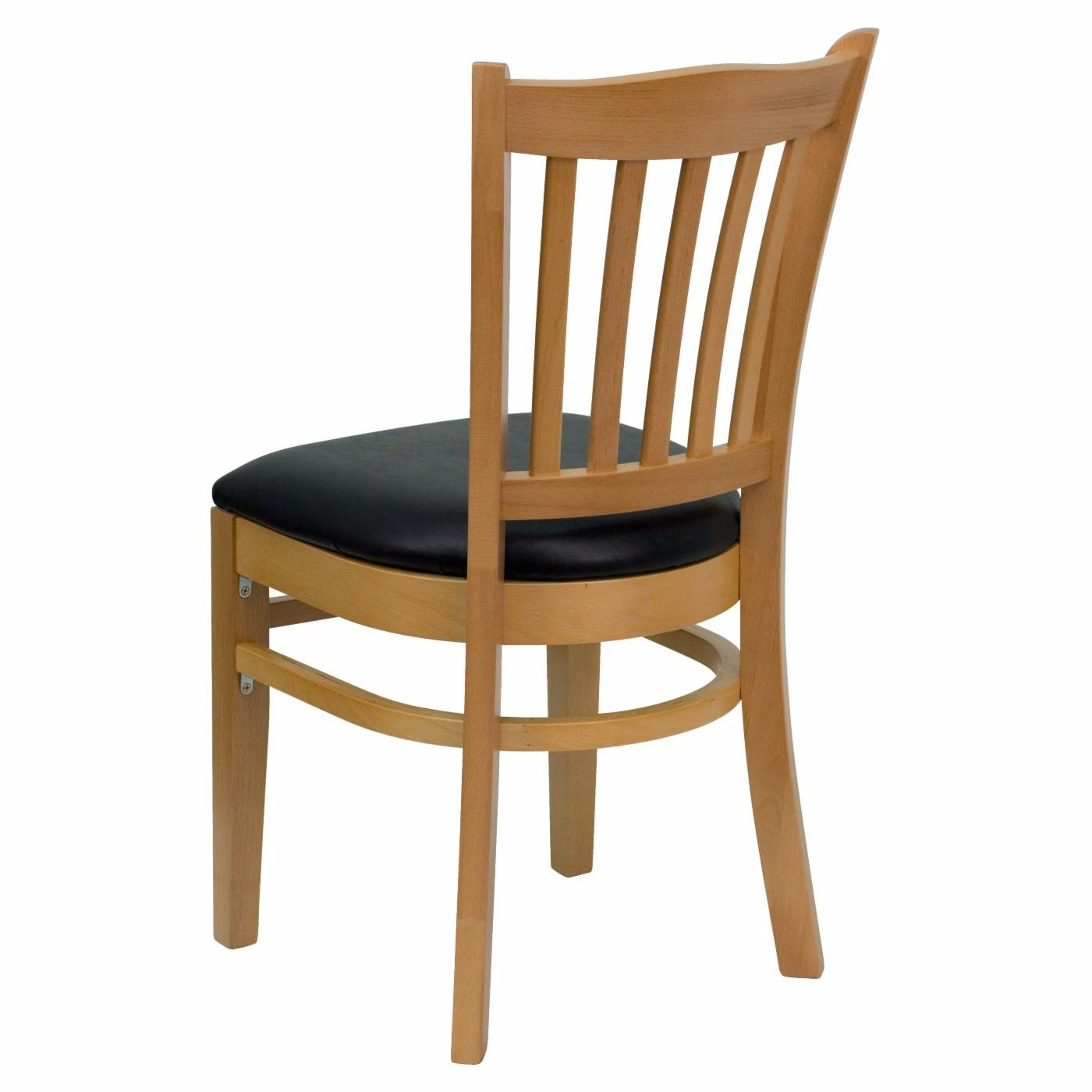 Wholesale ✨ Casual Dining Chairs Flash Furniture Hercules 19.25 In. Natural Wood Vertical Slat Back Restaurant Chair With Vinyl Seat ❤️ - Image 3