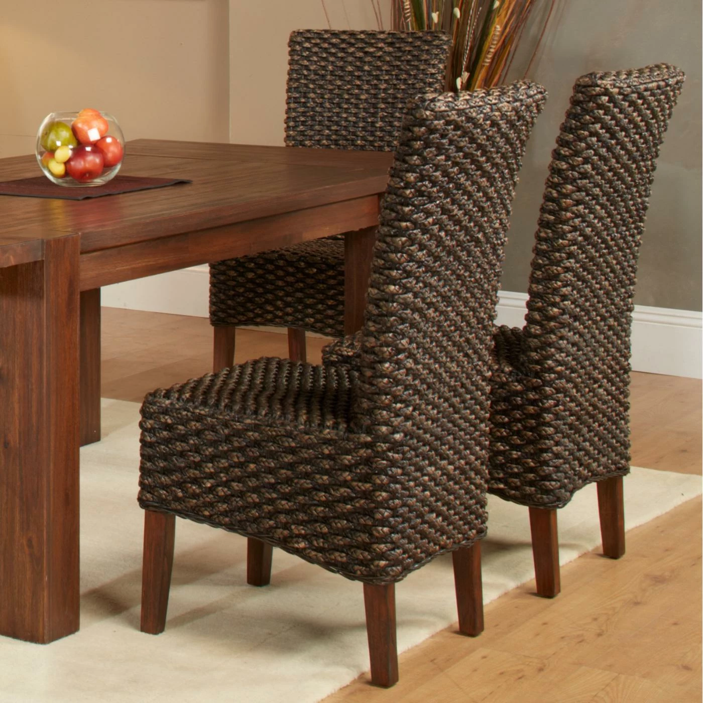 Flash Sale π Side Chairs Modus Meadow Wicker Dining Side Chair - Brick Brown - Set Of 2 π - Image 3
