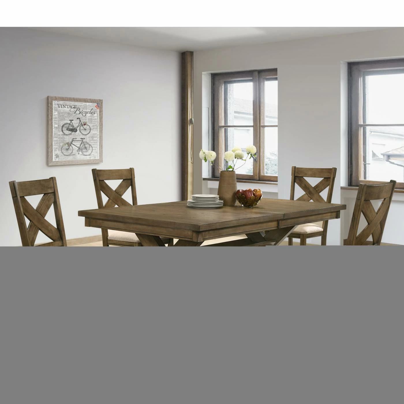 Brand new 𧨠Side Chairs Roundhill Furniture Raven Upholstered Cross Back Dining Side Chair - Set Of 2 β - Image 3