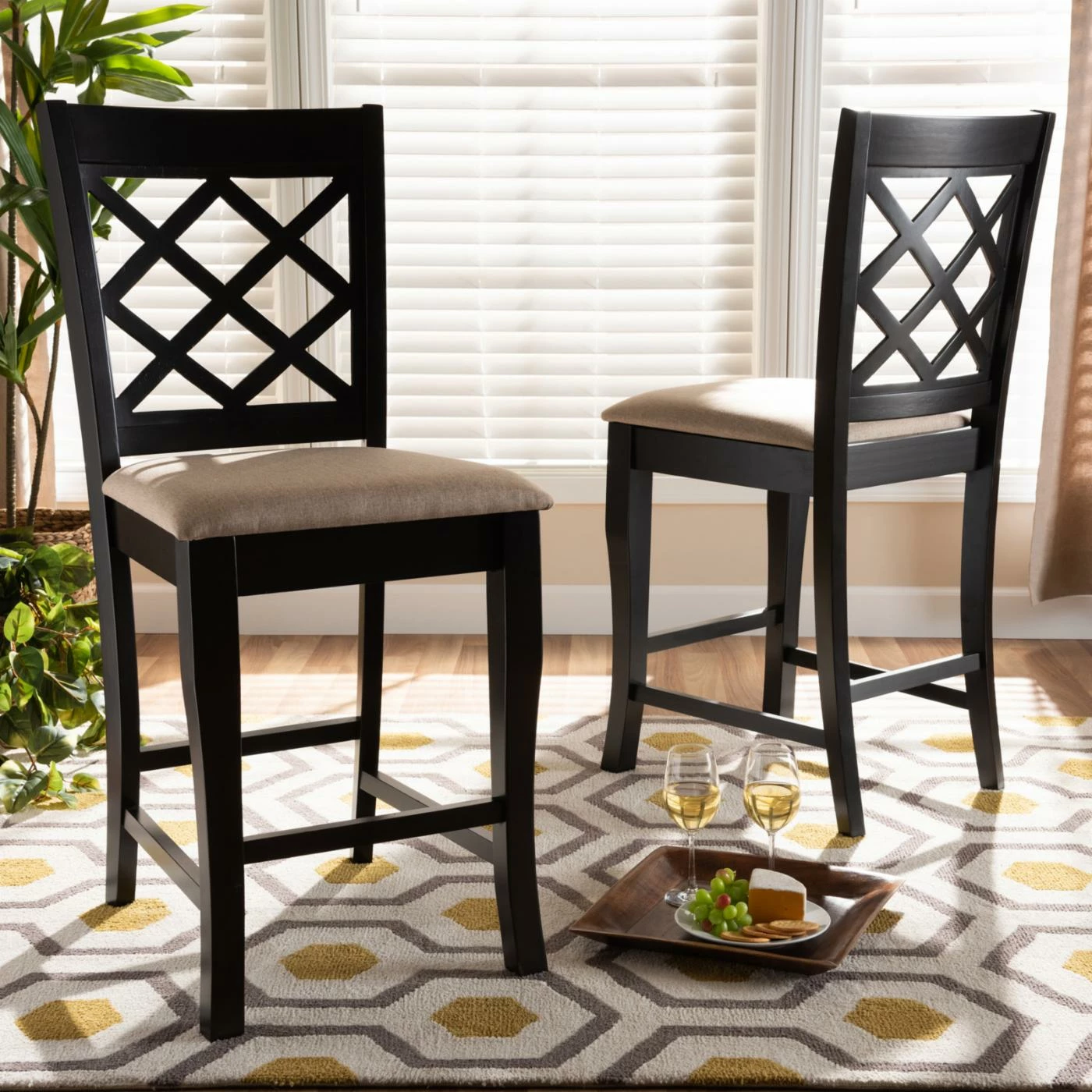 New π Counter Height Chairs Baxton Studio Alora 25 In. Counter Stool - Set Of 2 π€© - Image 3